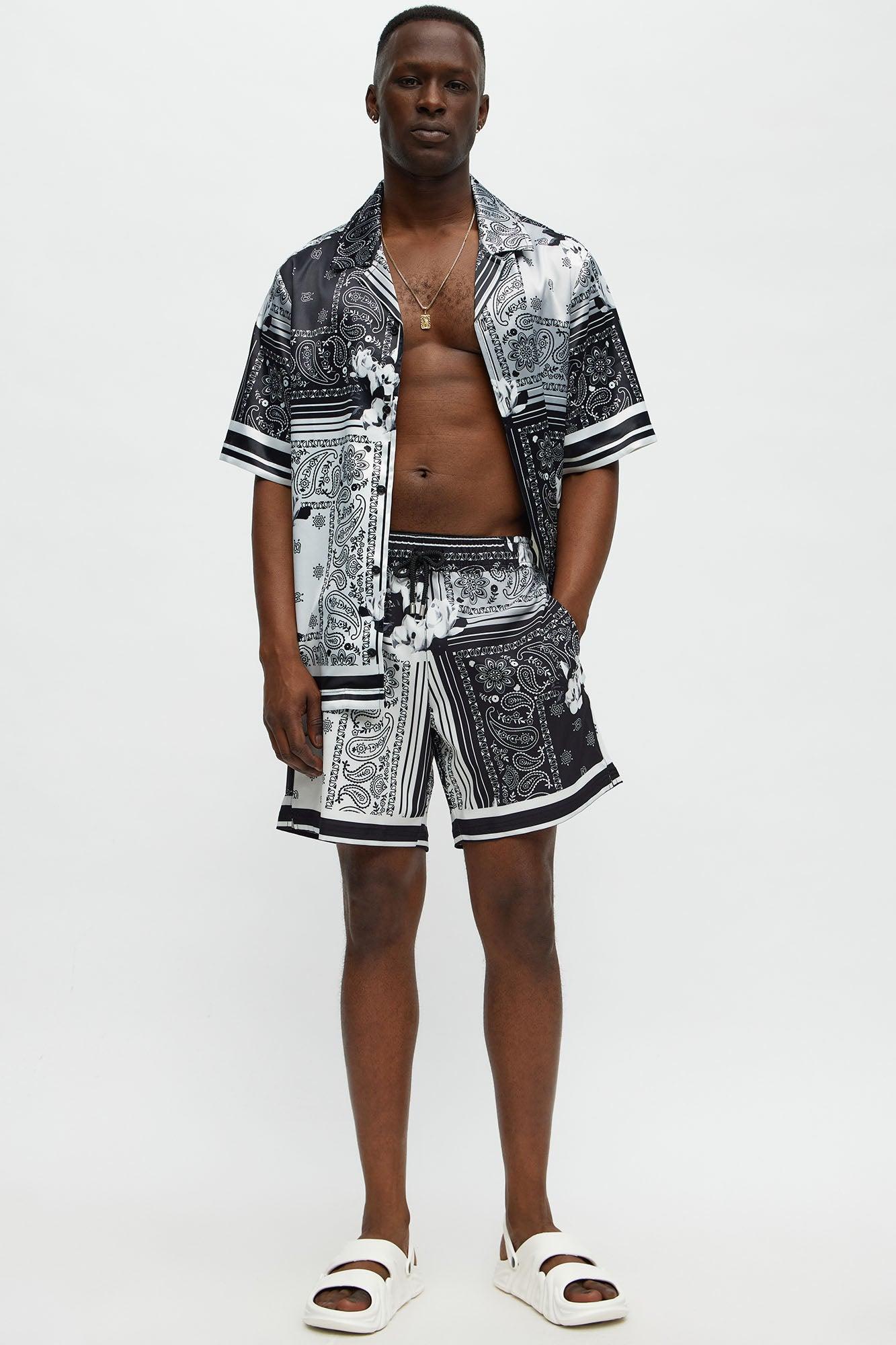 Paisley Drift Swim Classic Trunk - Black/combo Male Product Image