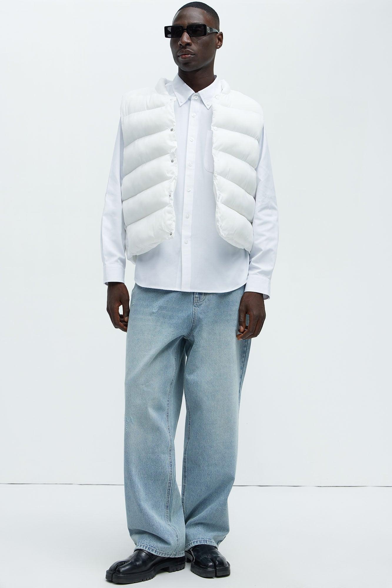 Shine Again Puffer Vest - White Product Image