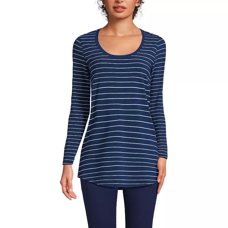 Women's Lands' End Long Sleeve Power Performance Scoop Neck Tunic Tee,  Product Image