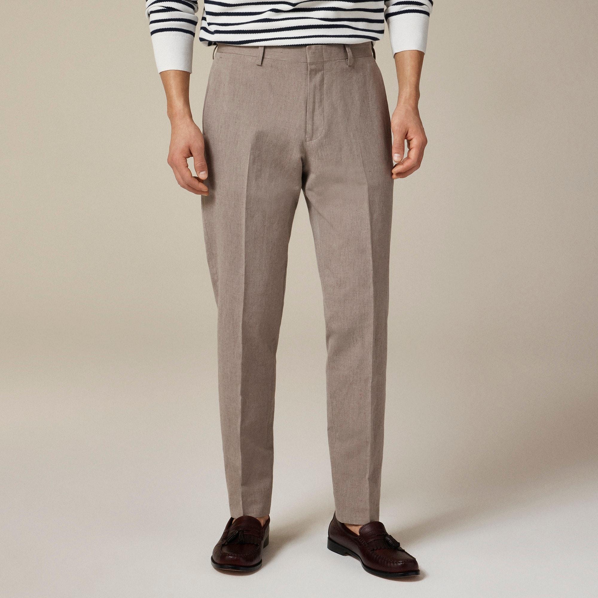 Ludlow Slim-fit suit pant in Irish cotton-linen blend Product Image