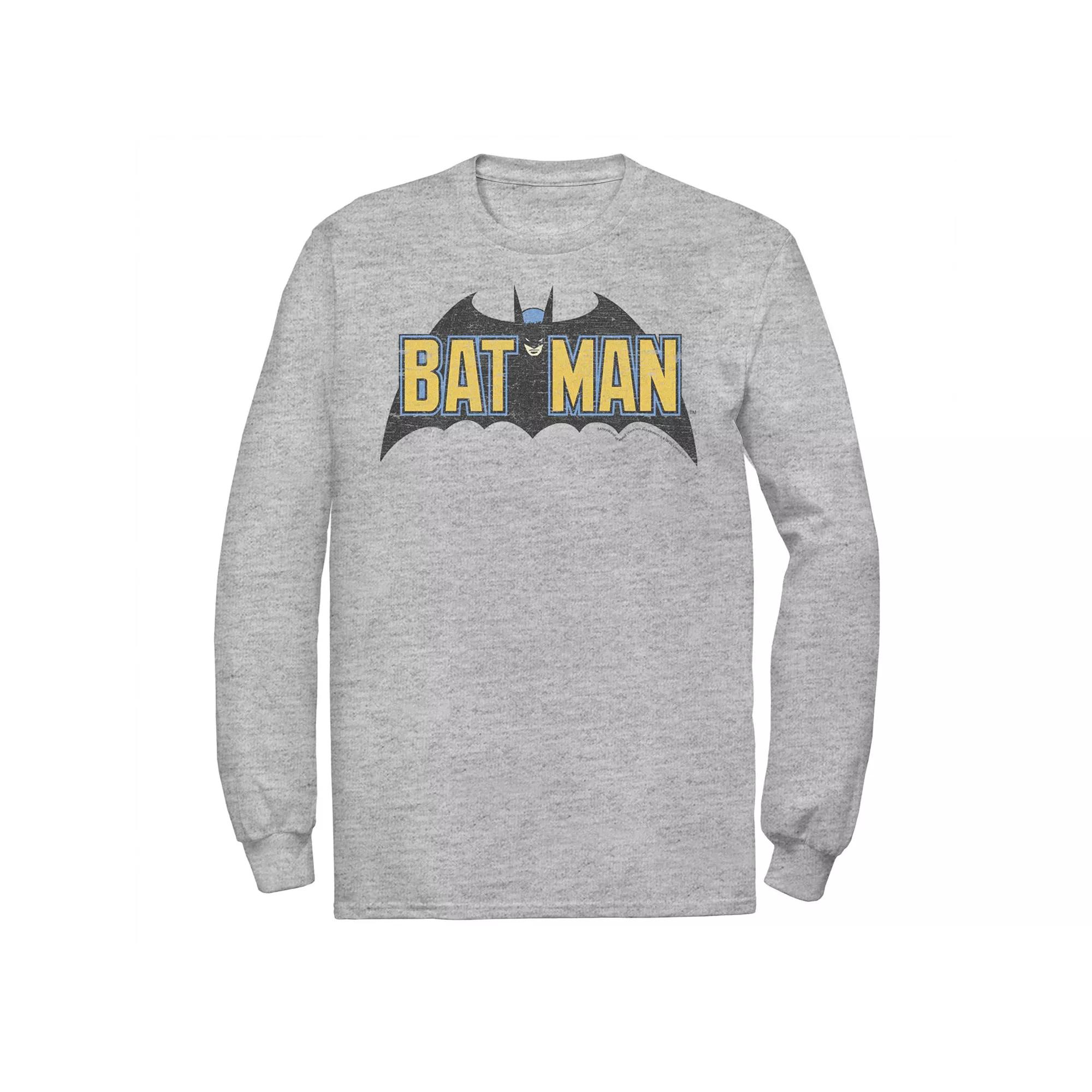 Men's DC Comics Batman Distressed Vintage Text Logo Tee,  Product Image