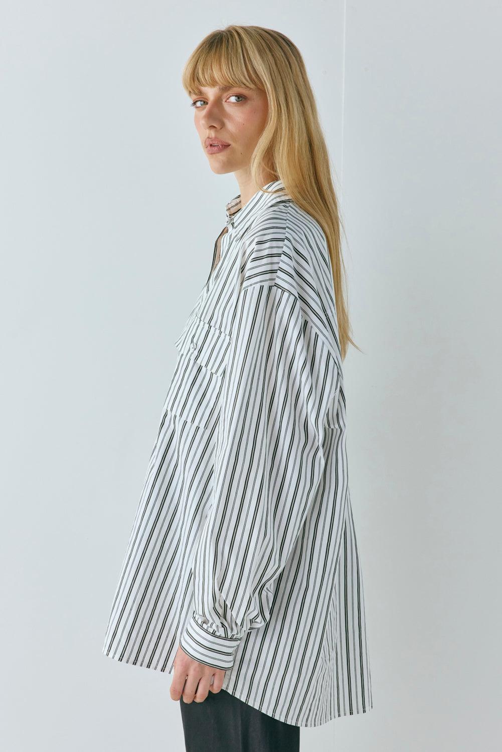 June Shirt Black Stripe Product Image