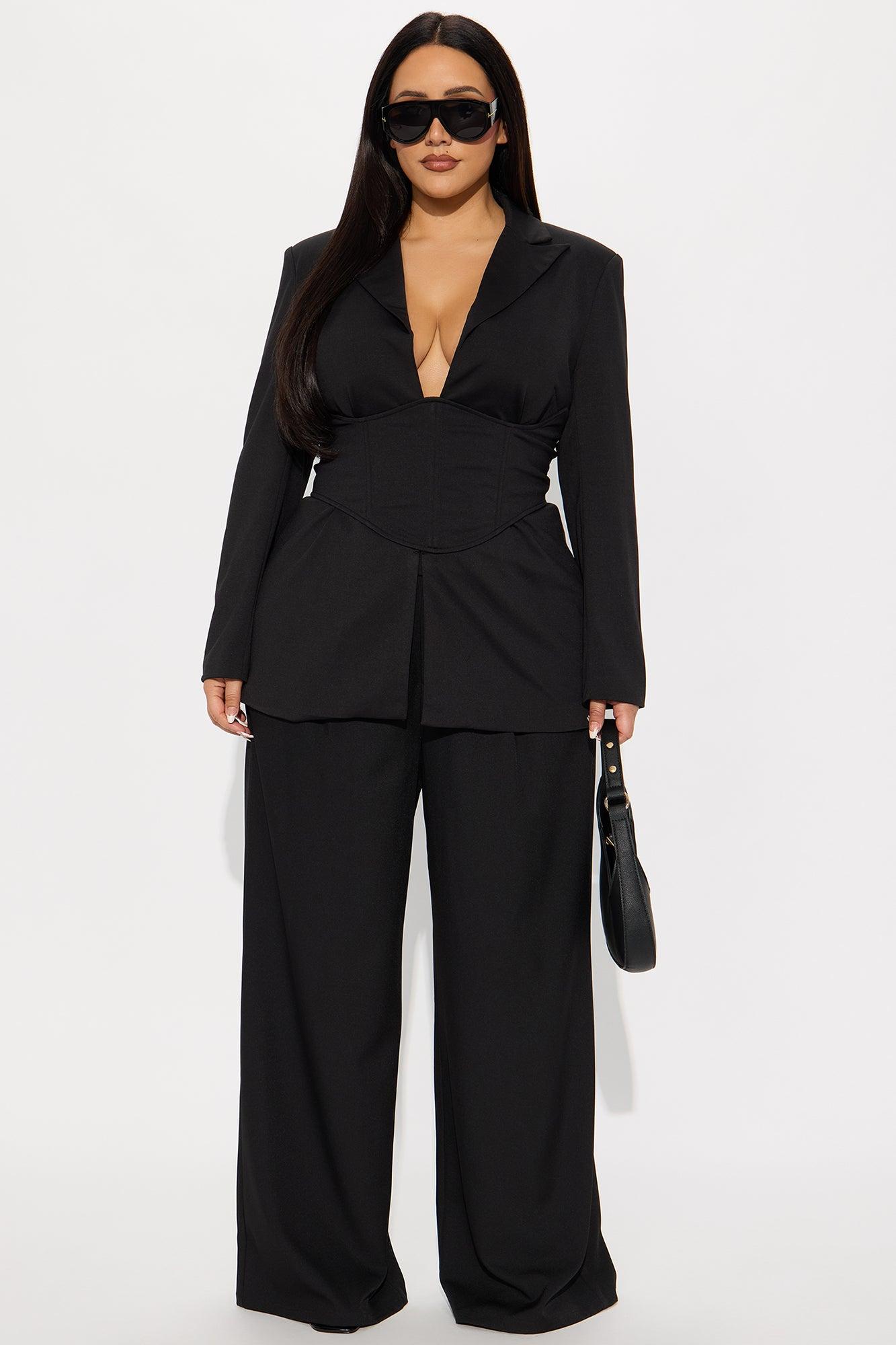 Get Down To Business Corseted Blazer - Black Female Product Image