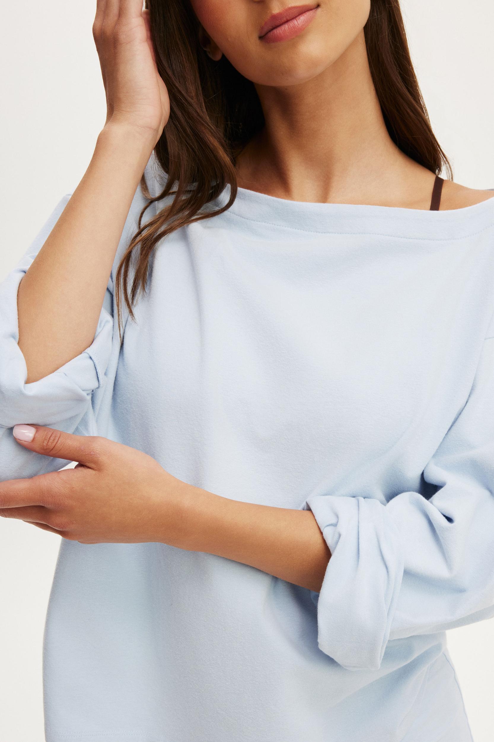 Dreamy Soft Boat Neck Long Sleeve Product Image