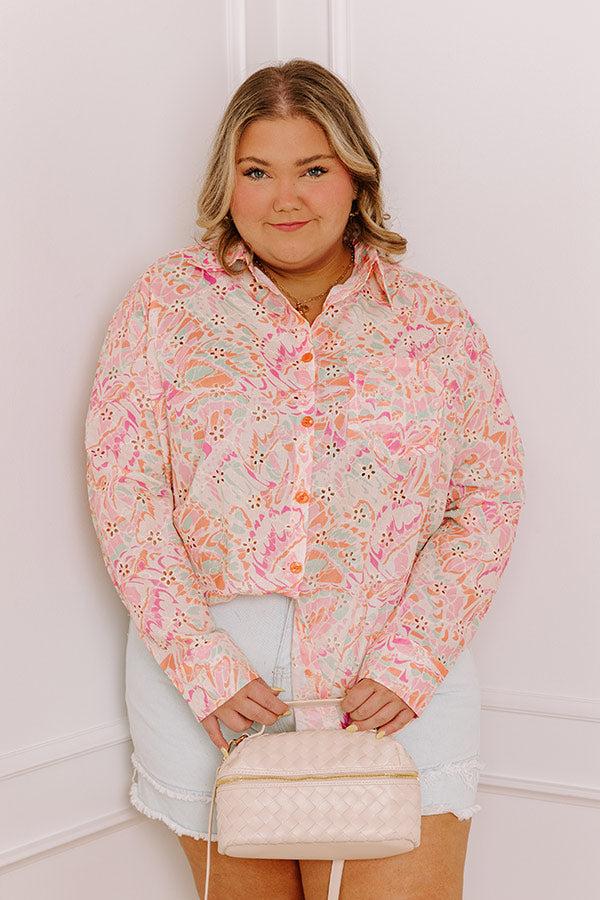 Summer Mirage Eyelet Button Up Curves Product Image