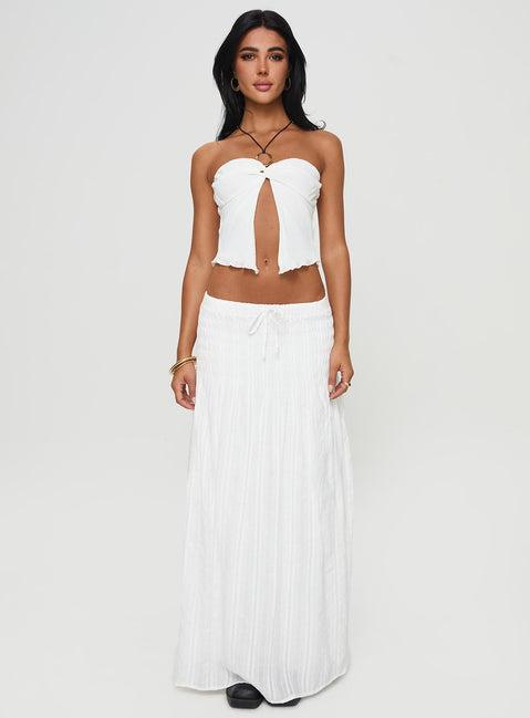 Carana Maxi Skirt White Product Image