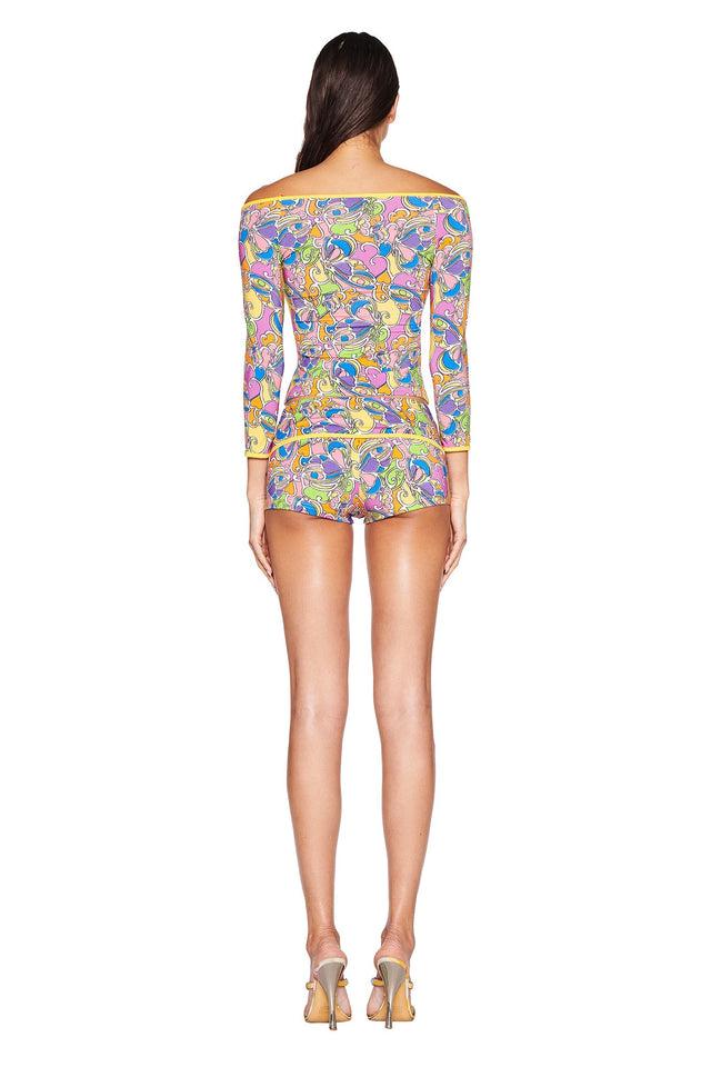 GINNY TOP - TROPICAL BUTTERFLY BLOOM Product Image
