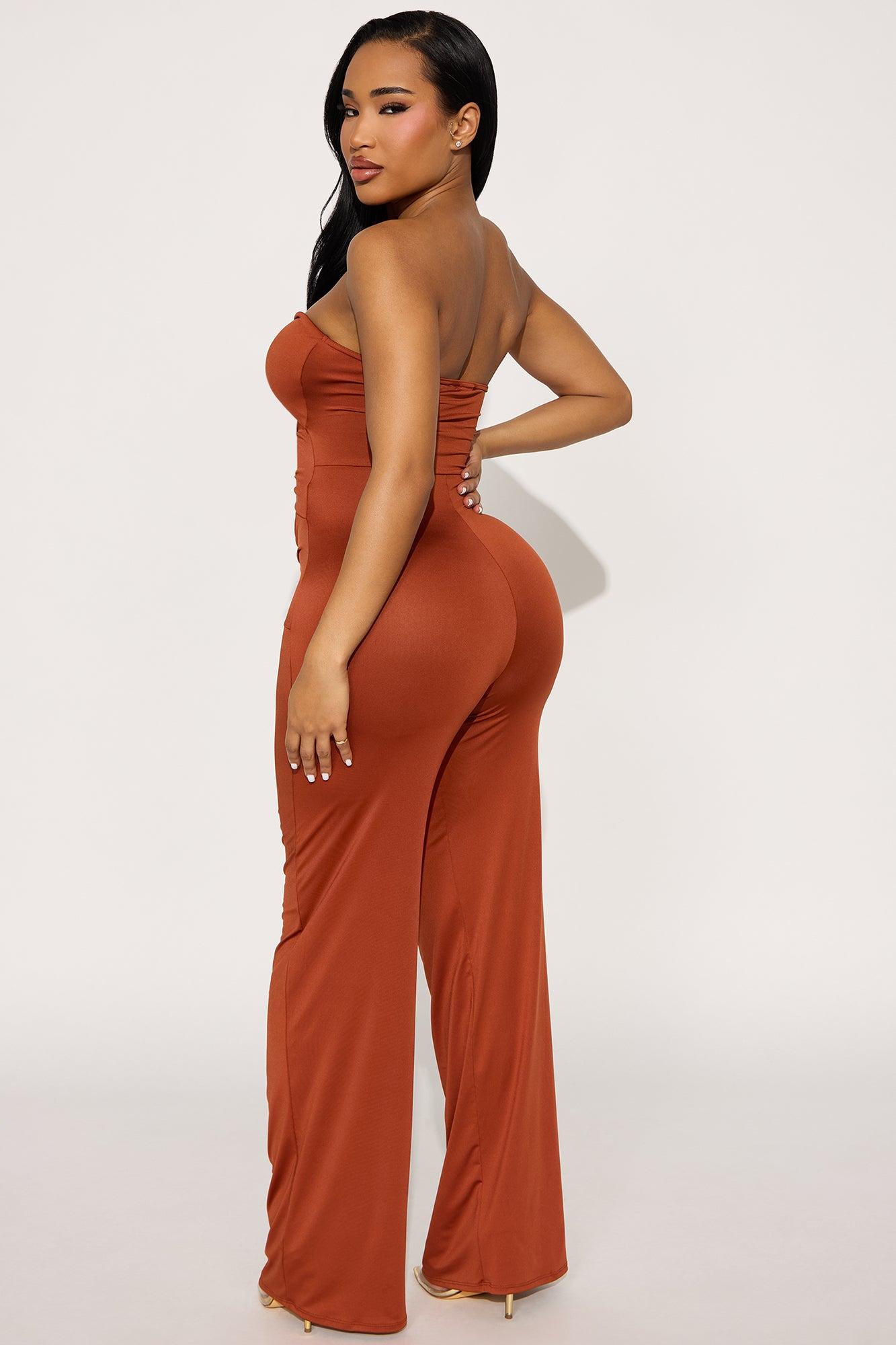 Buy Me A Drink Hardware Jumpsuit - Rust Product Image