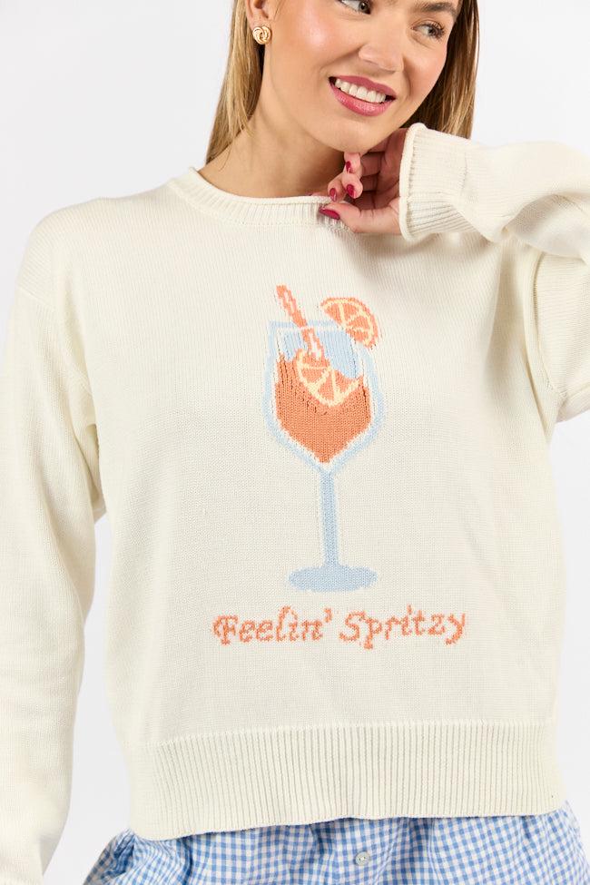 Feelin' Spritzy Ivory Multi Sweater Product Image