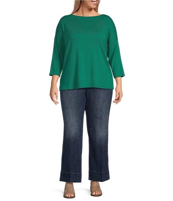 NYDJ Plus Size Teresa Lift Tuck® Deep Hem Wide Leg Ankle Jeans Product Image
