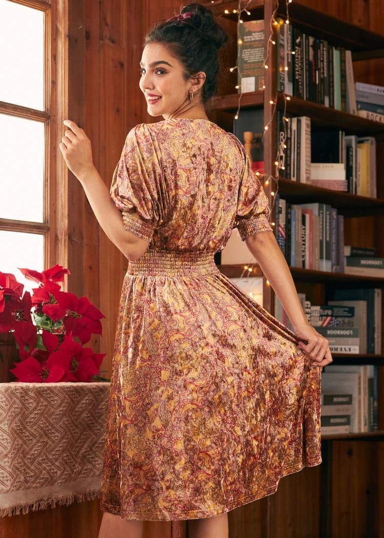 Bohemian Rhapsody Balloon Sleeve Dress Product Image