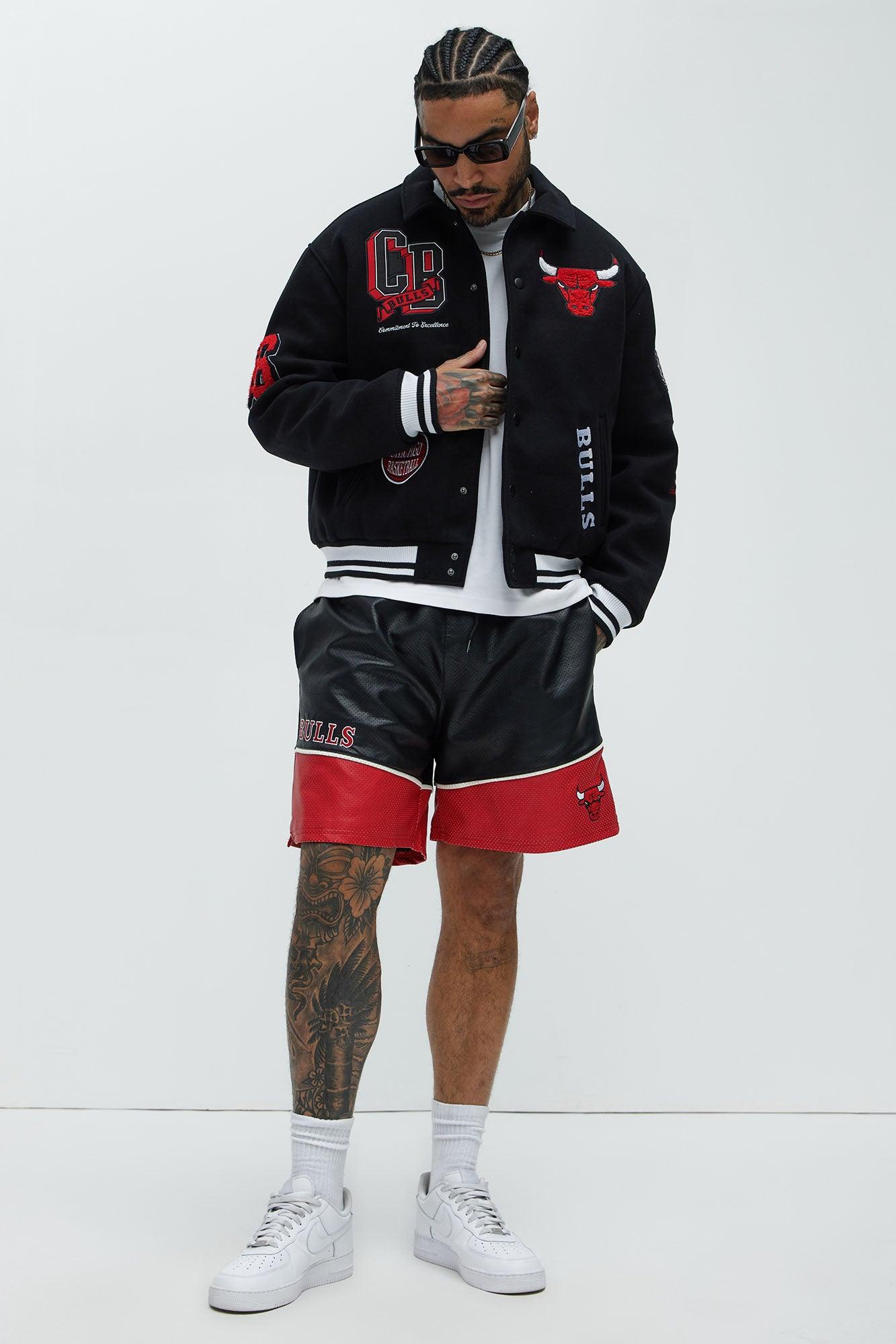 Bulls Ring Leader Varsity Jacket - Black/Red Male Product Image