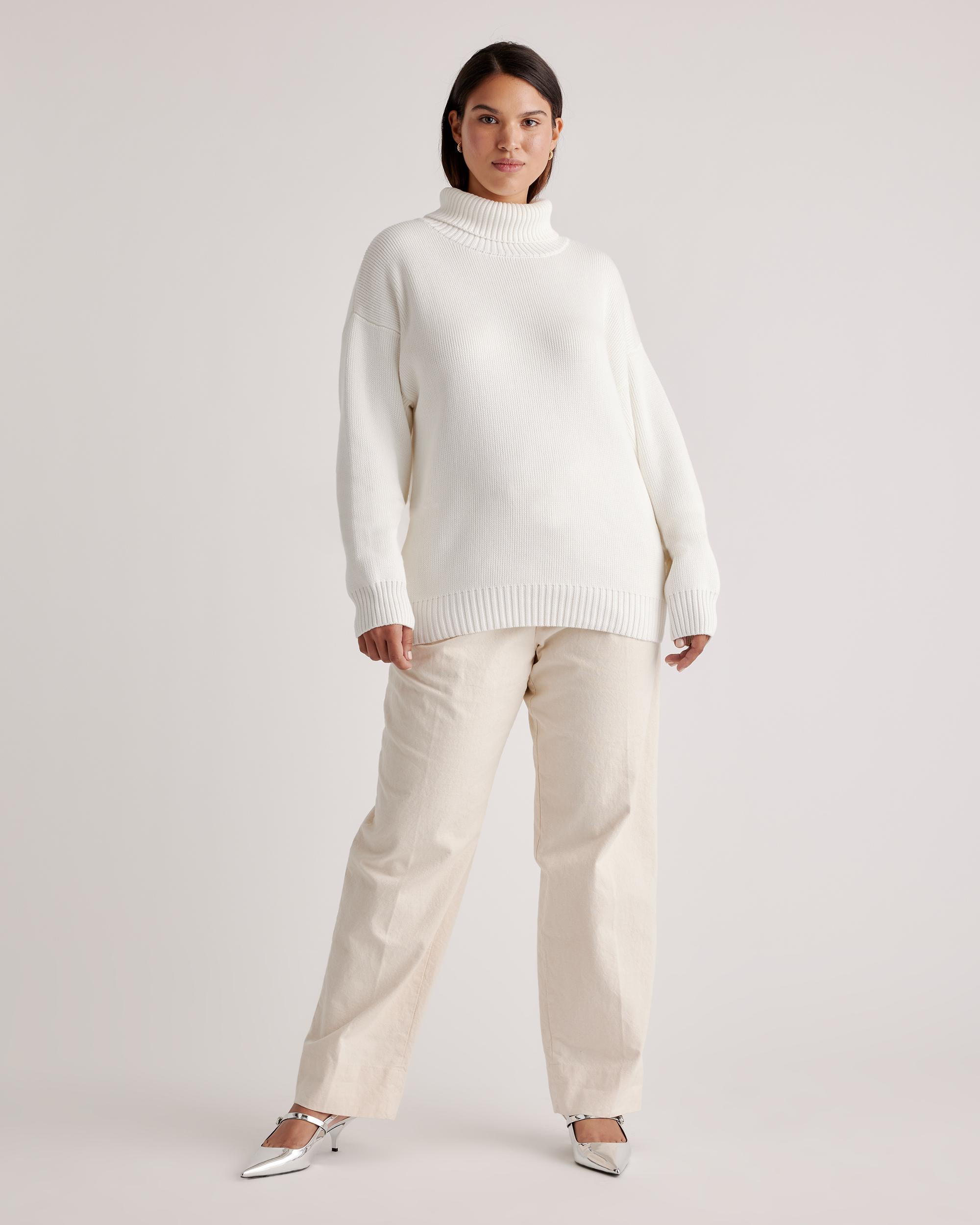 Quince | Women's Turtleneck Sweater Organic Cotton Product Image