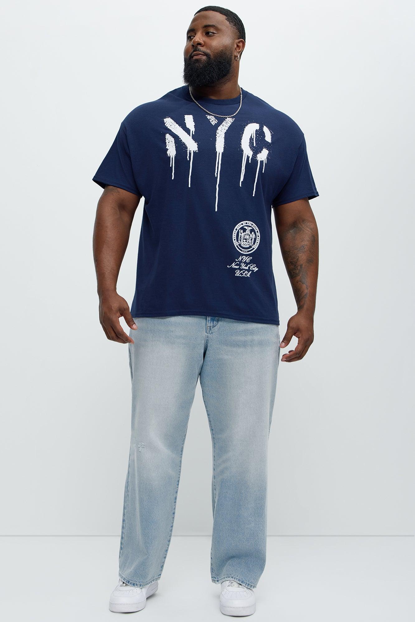 NYC Stencil Short Sleeve Tee - Navy Product Image
