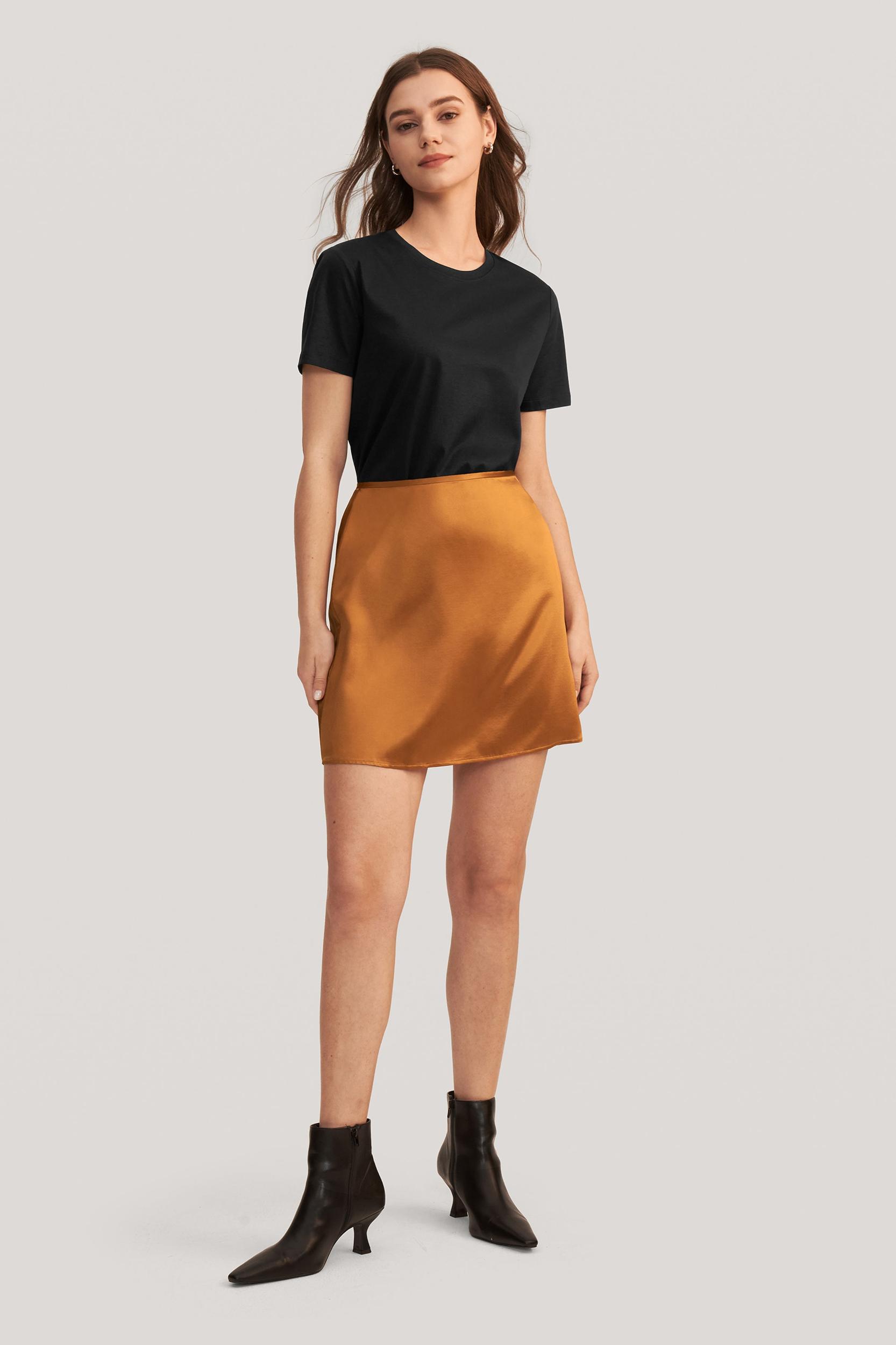 Silk A Line Mini Skirt Product Image