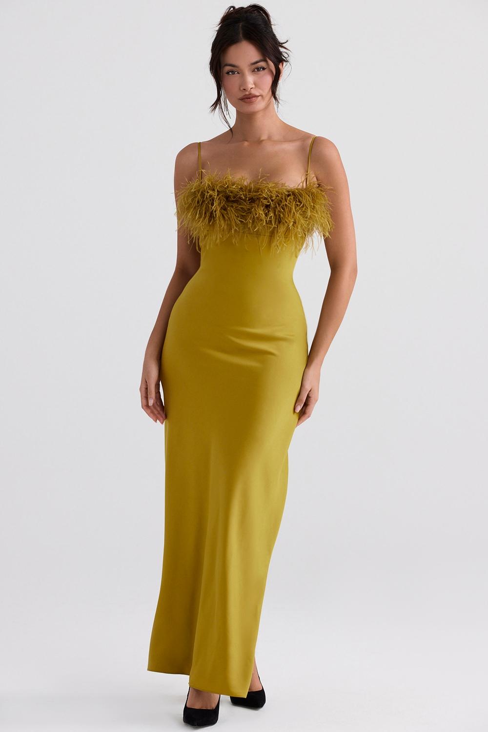 Renee  chartreuse maxi dress Product Image