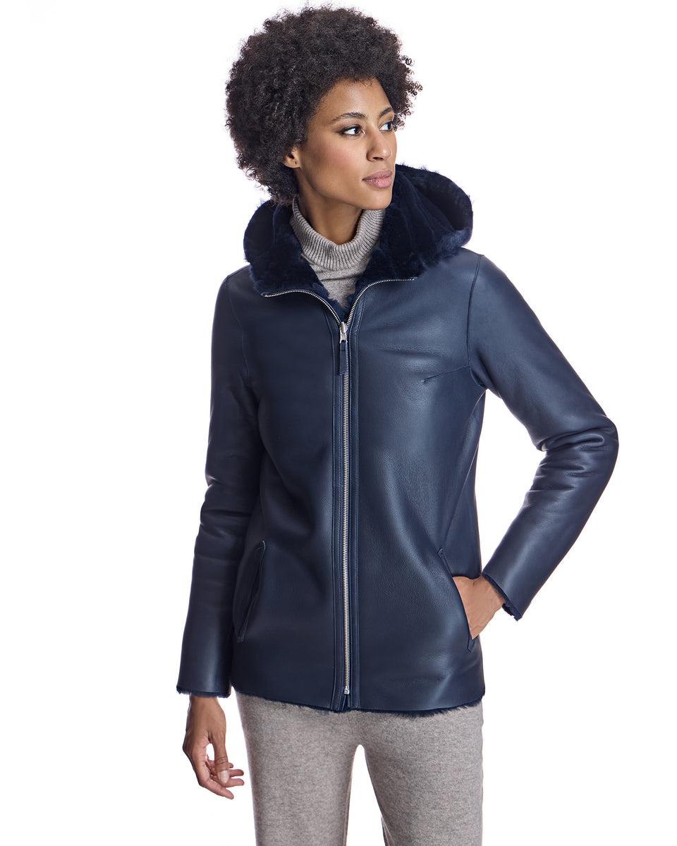 Hooded Shearling Jacket Product Image