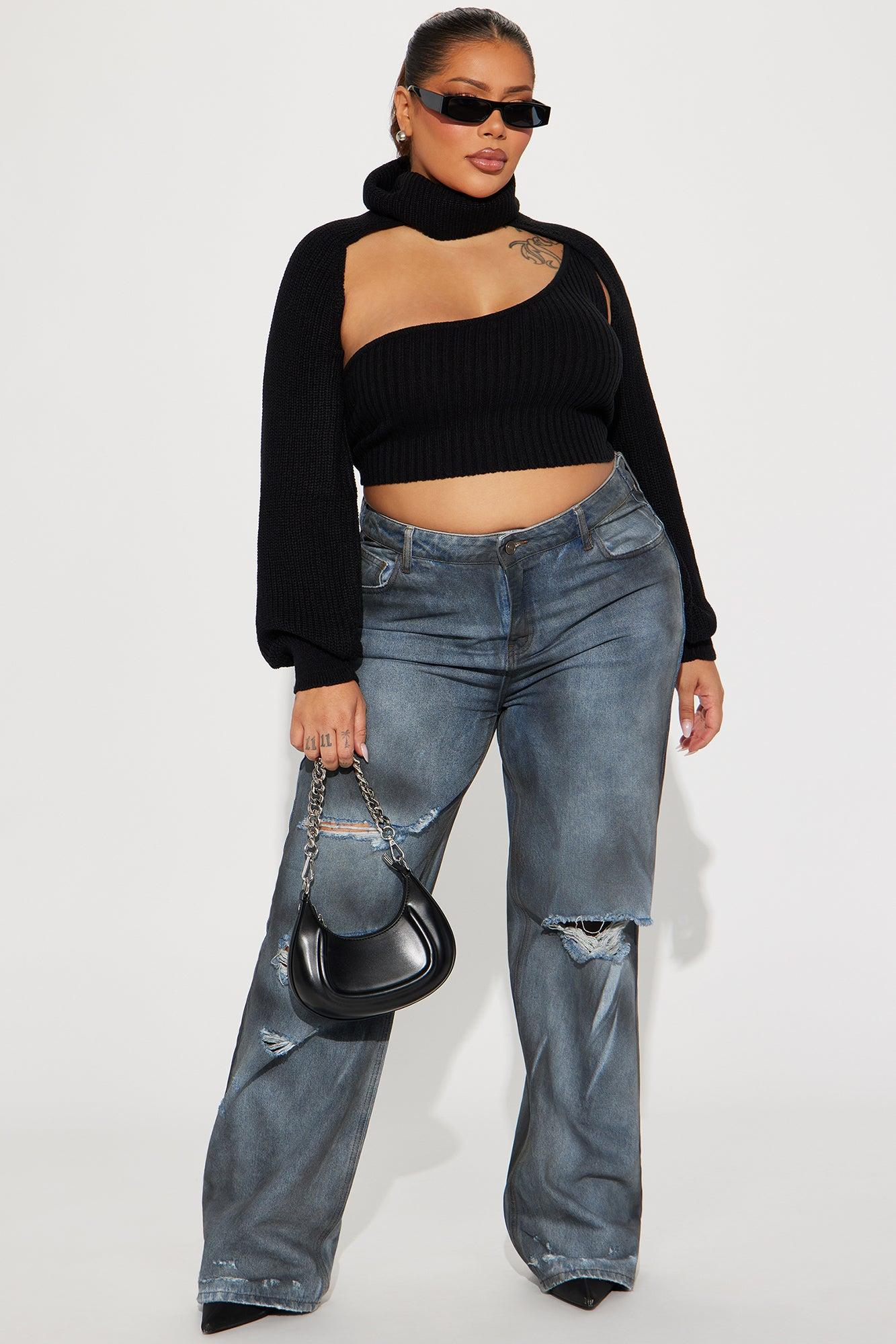 Feel It Out Turtleneck Sweater Set - Black Product Image