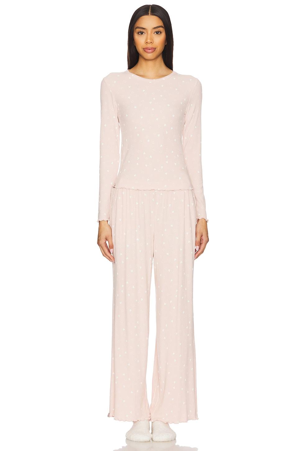 Ultra Soft Rib Lettuce Hem Long Sleeve Shirt Barefoot Dreams Product Image