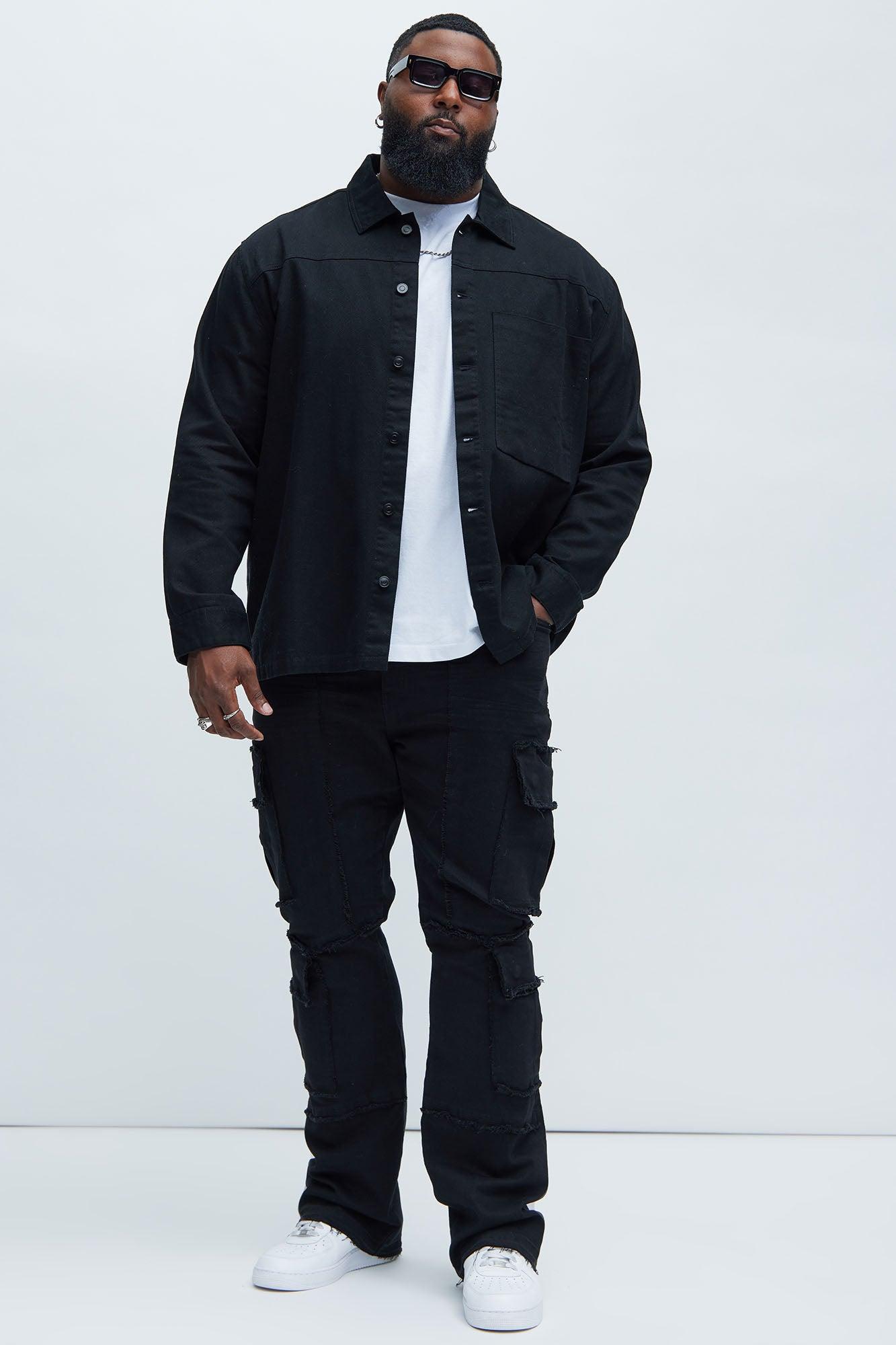 Yorktown Twill Button Up Shirt - Black Product Image