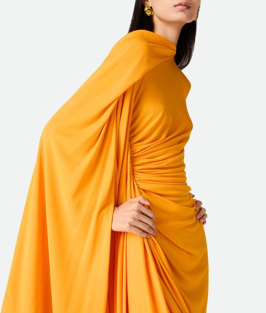 Women's Viscose Jersey Draped Dress in Mandarin Product Image