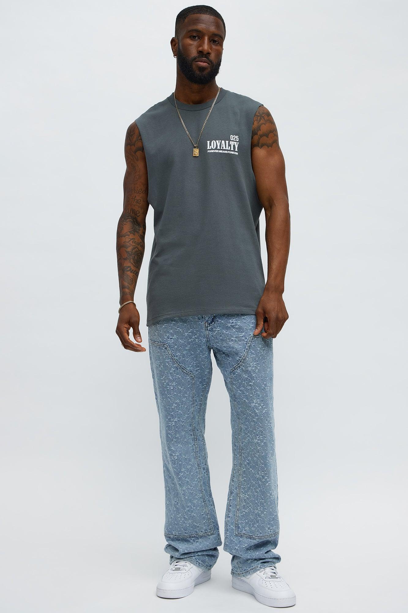 Loyal To The End Muscle Tee - Charcoal Male Product Image