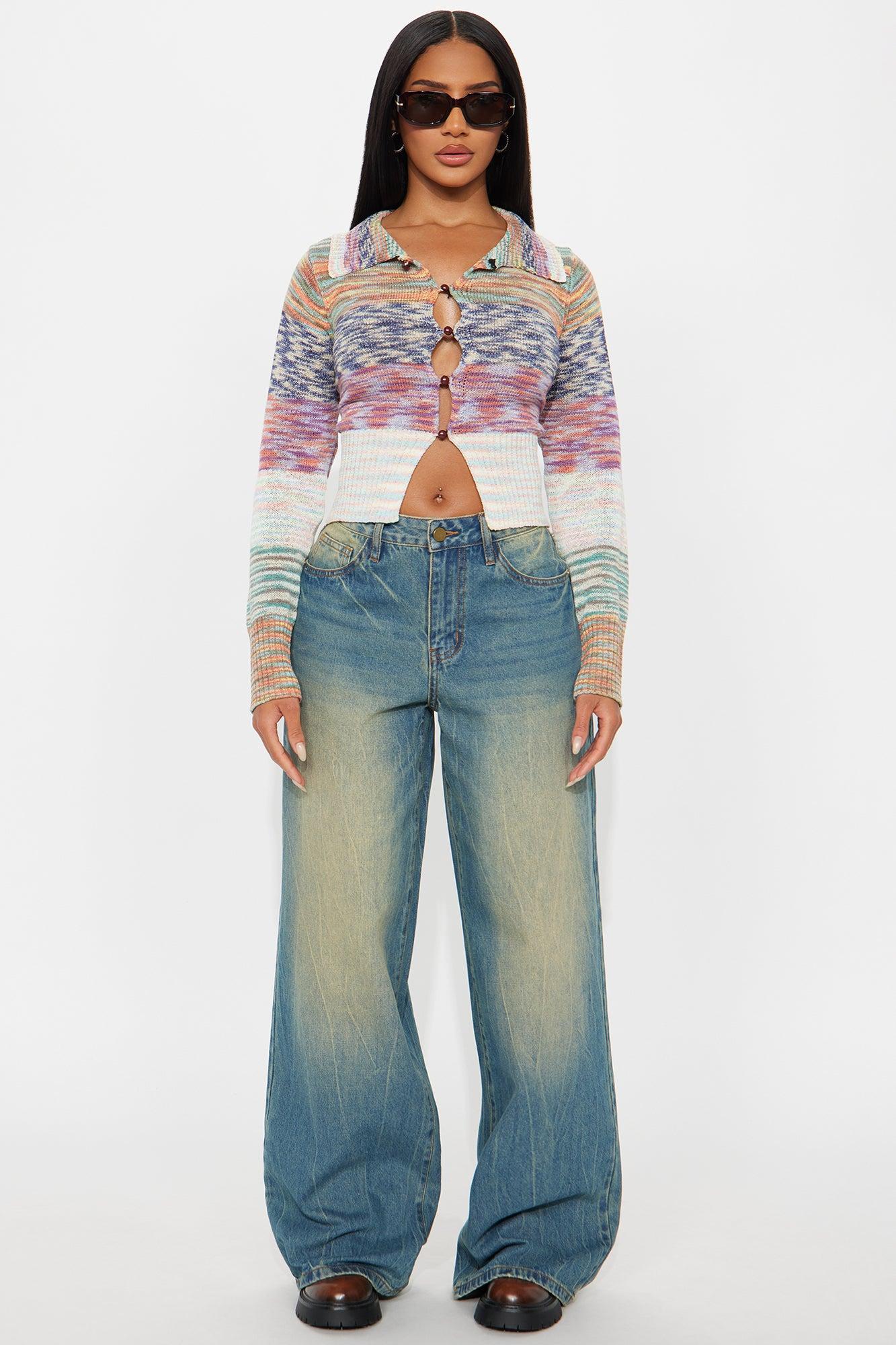 Look At Me Color Block Cardigan - Multi Color Female Product Image