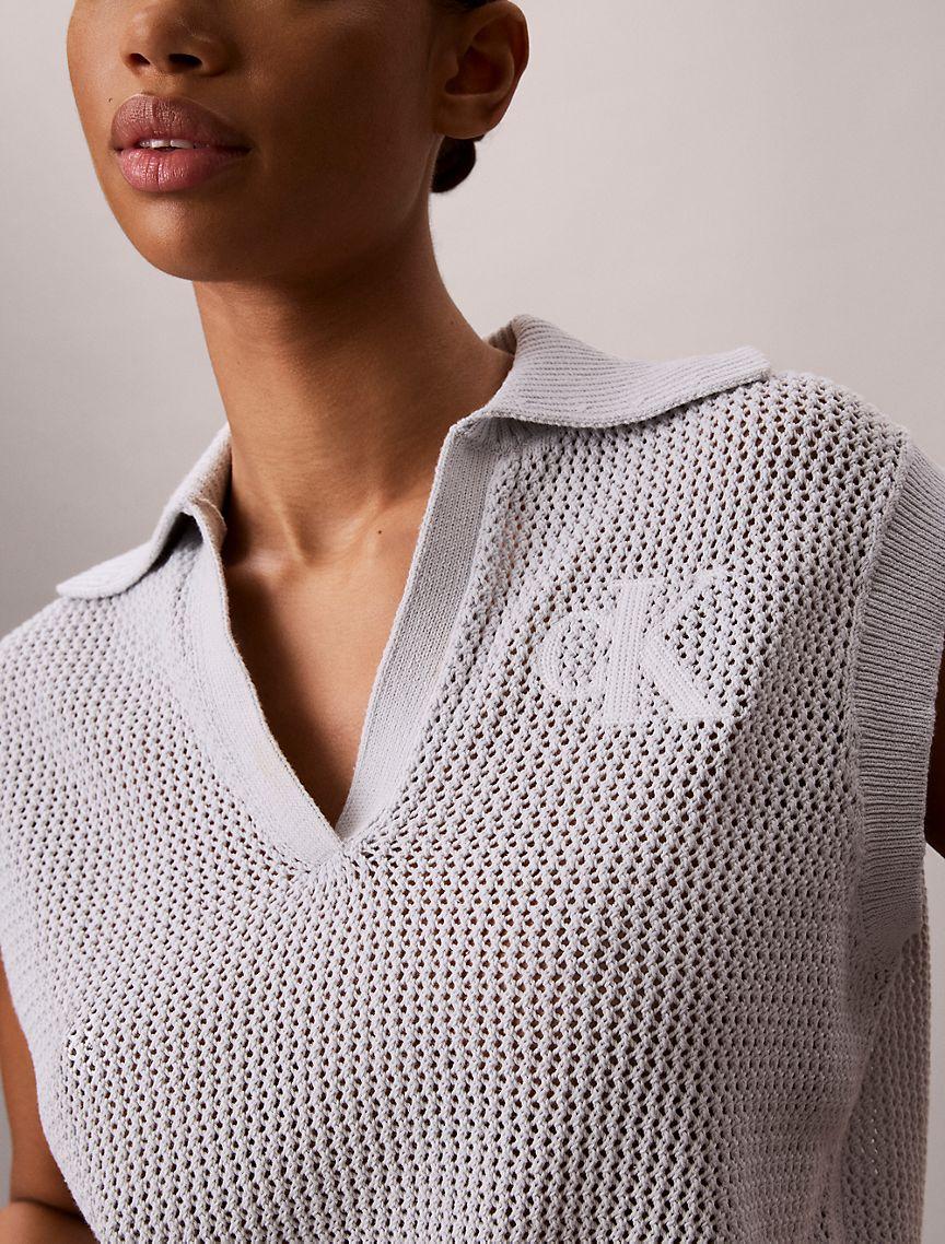 Monogram Crochet Cropped Top Product Image