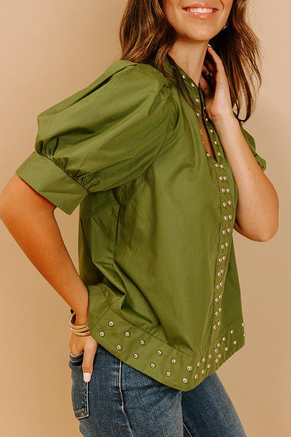 Sweet Statement Shift Top in Olive Product Image