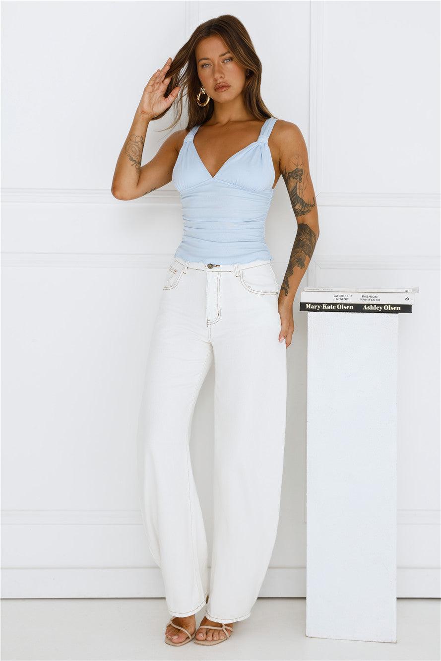 Sea Salt Air Top Blue Product Image