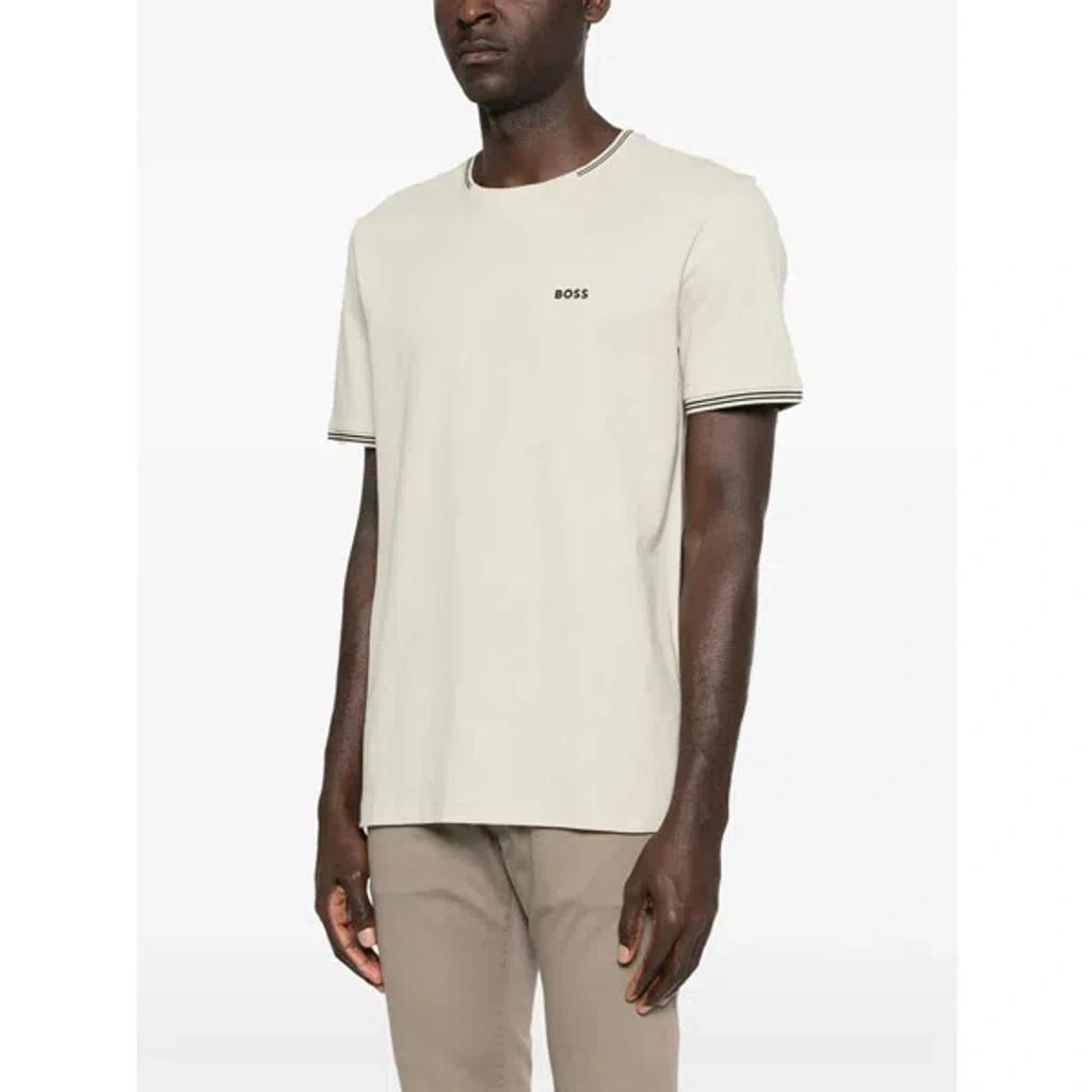 HUGO BOSS Striped Short-sleeve T-shirt In Neutral Product Image