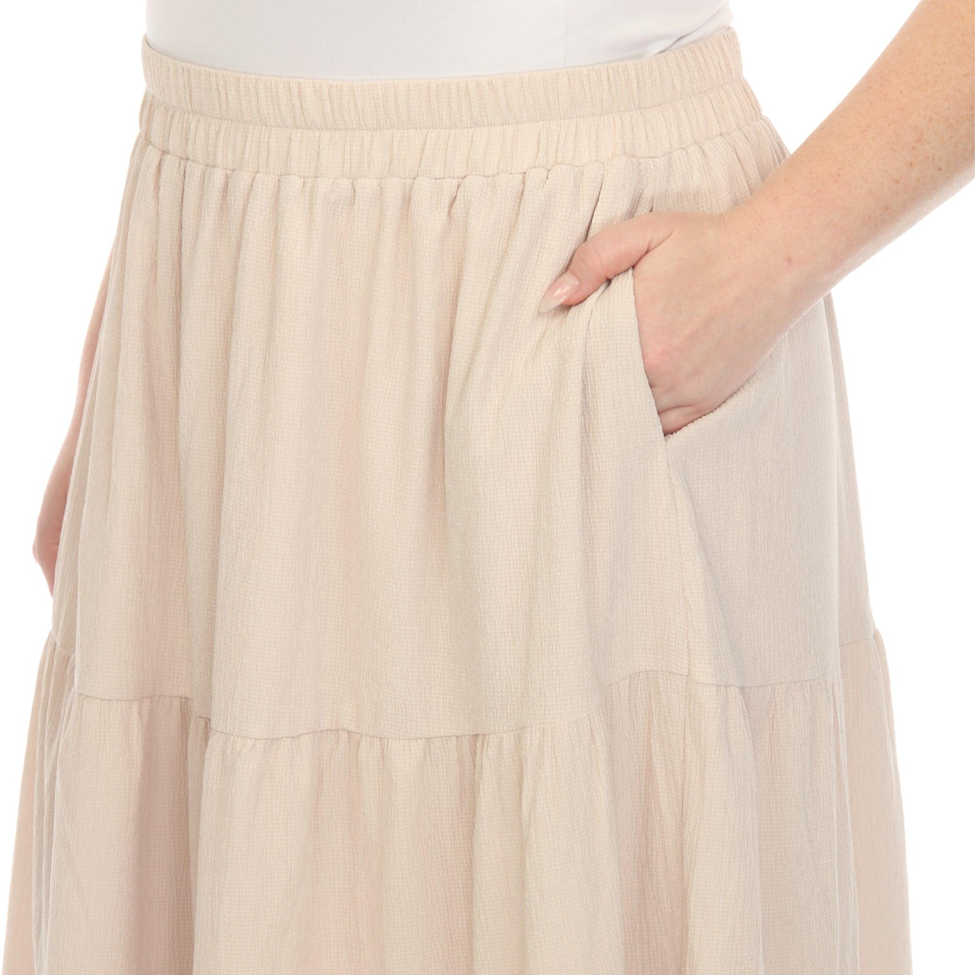 Pleated Tiered Maxi Skirt - Plus Product Image