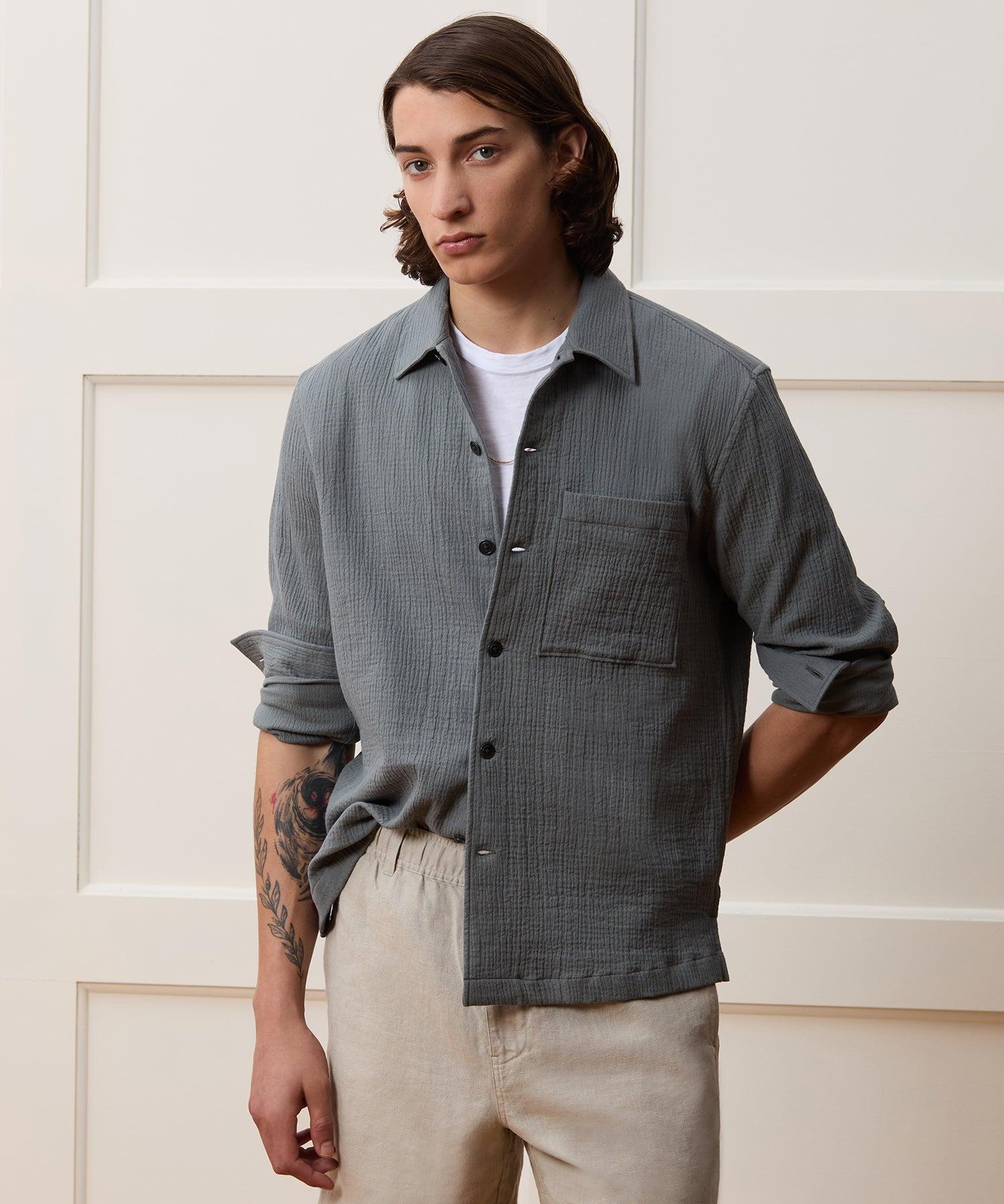 Cotton Double Cloth Gauze Overshirt Product Image