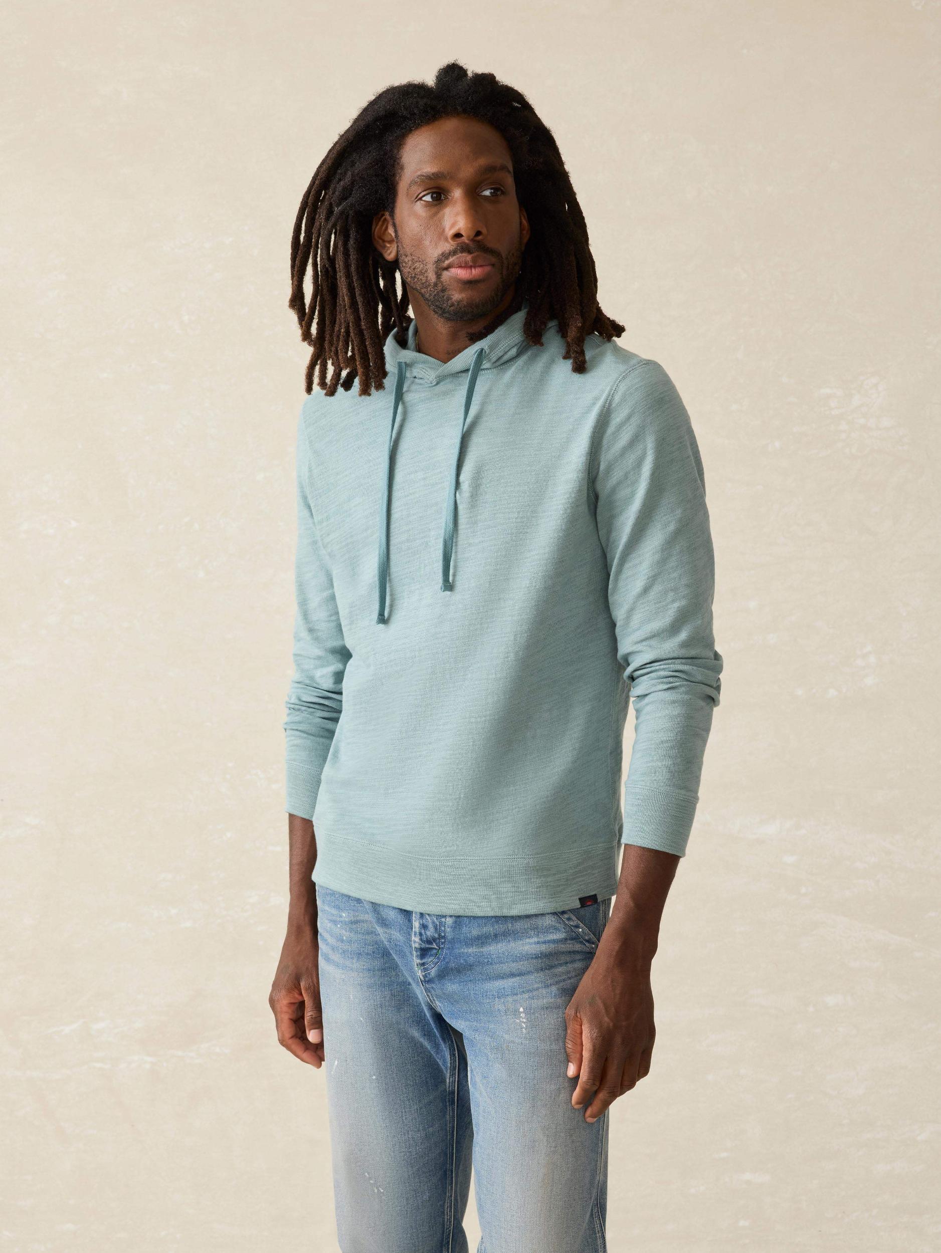 Sunwashed Midweight Organic Hoodie - Ocean Glass Male Product Image
