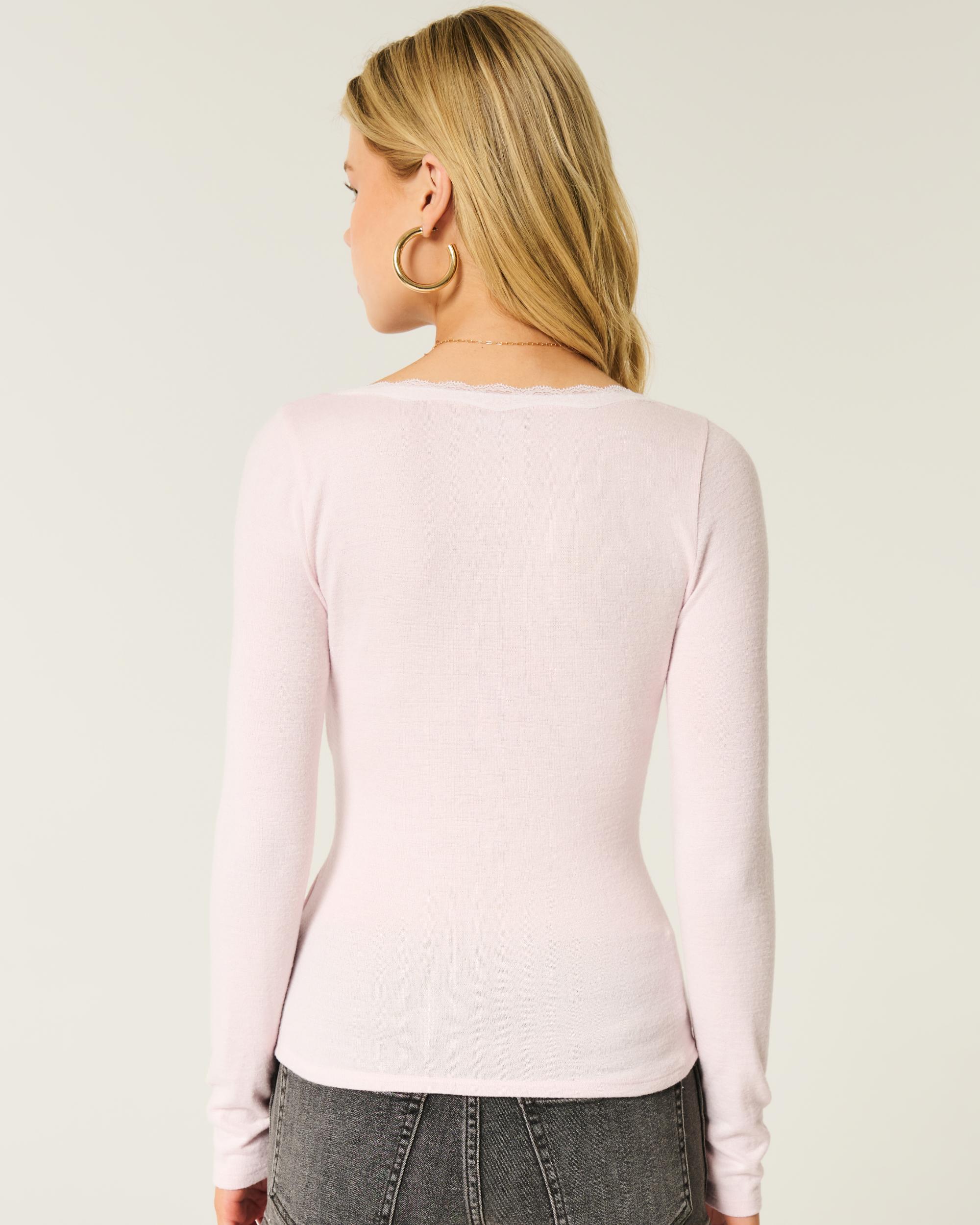 Long-Sleeve Wrap-Front Top Product Image