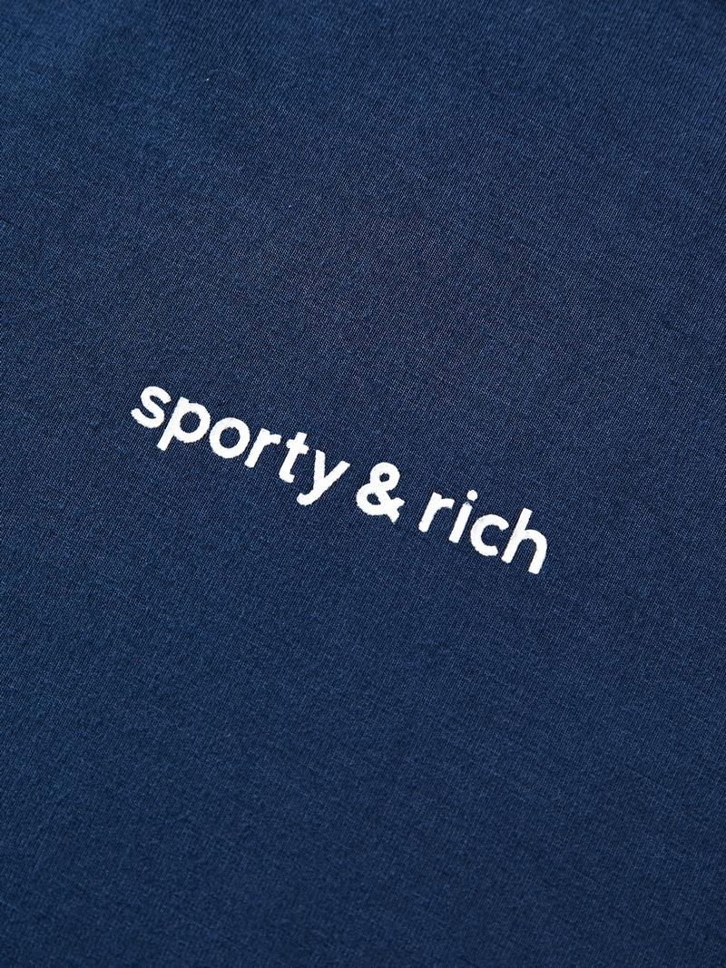 Blue Stripe Print Button Up Oversized Long Sleeve Tee Product Image