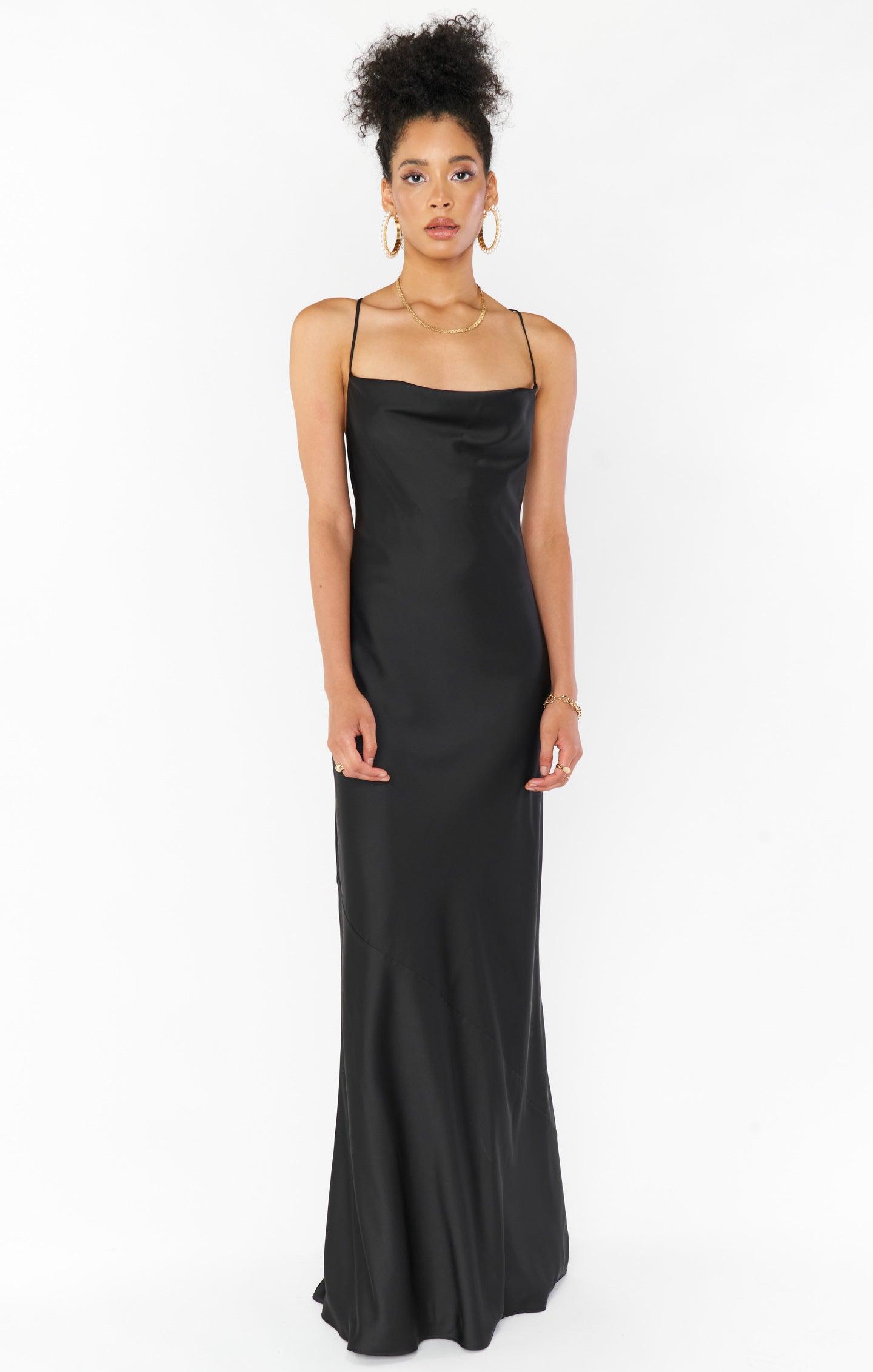 Tuscany Maxi Slip Dress ~ Champagne Luxe Satin Product Image