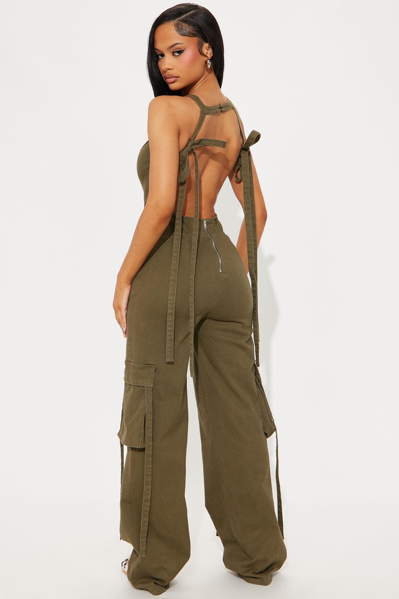 Daring Jumpsuit - Olive Product Image