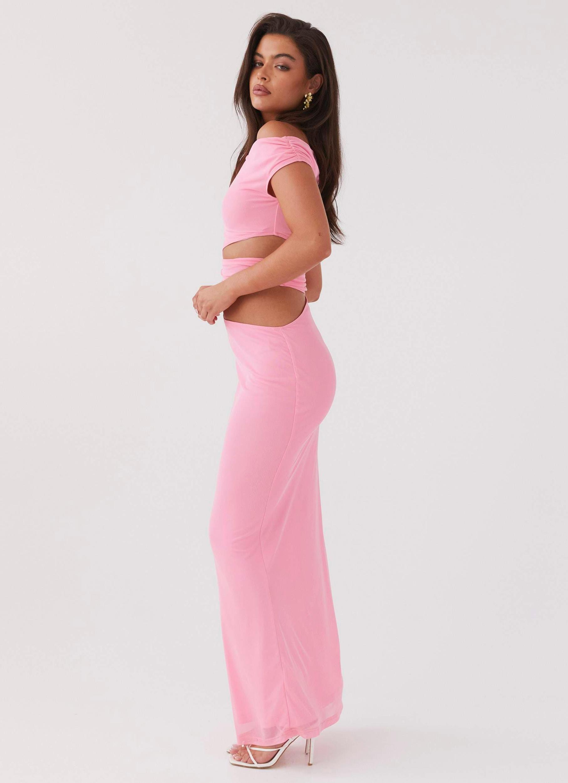 Margot One Shoulder Maxi Dress - Candy Product Image