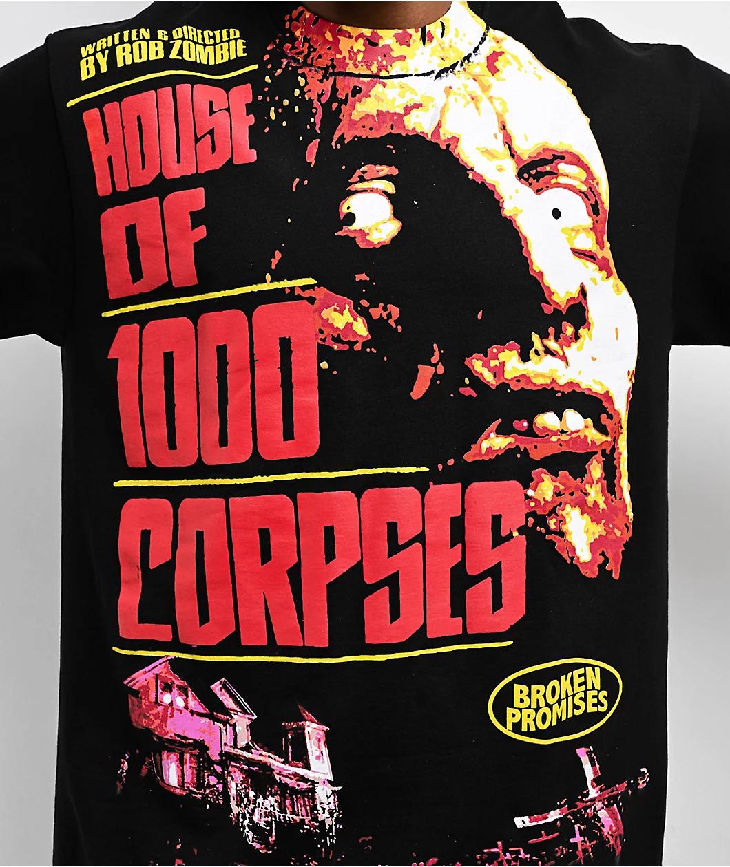 Broken Promises x House Of 1000 Corpses Cover Art Black T-Shirt Product Image