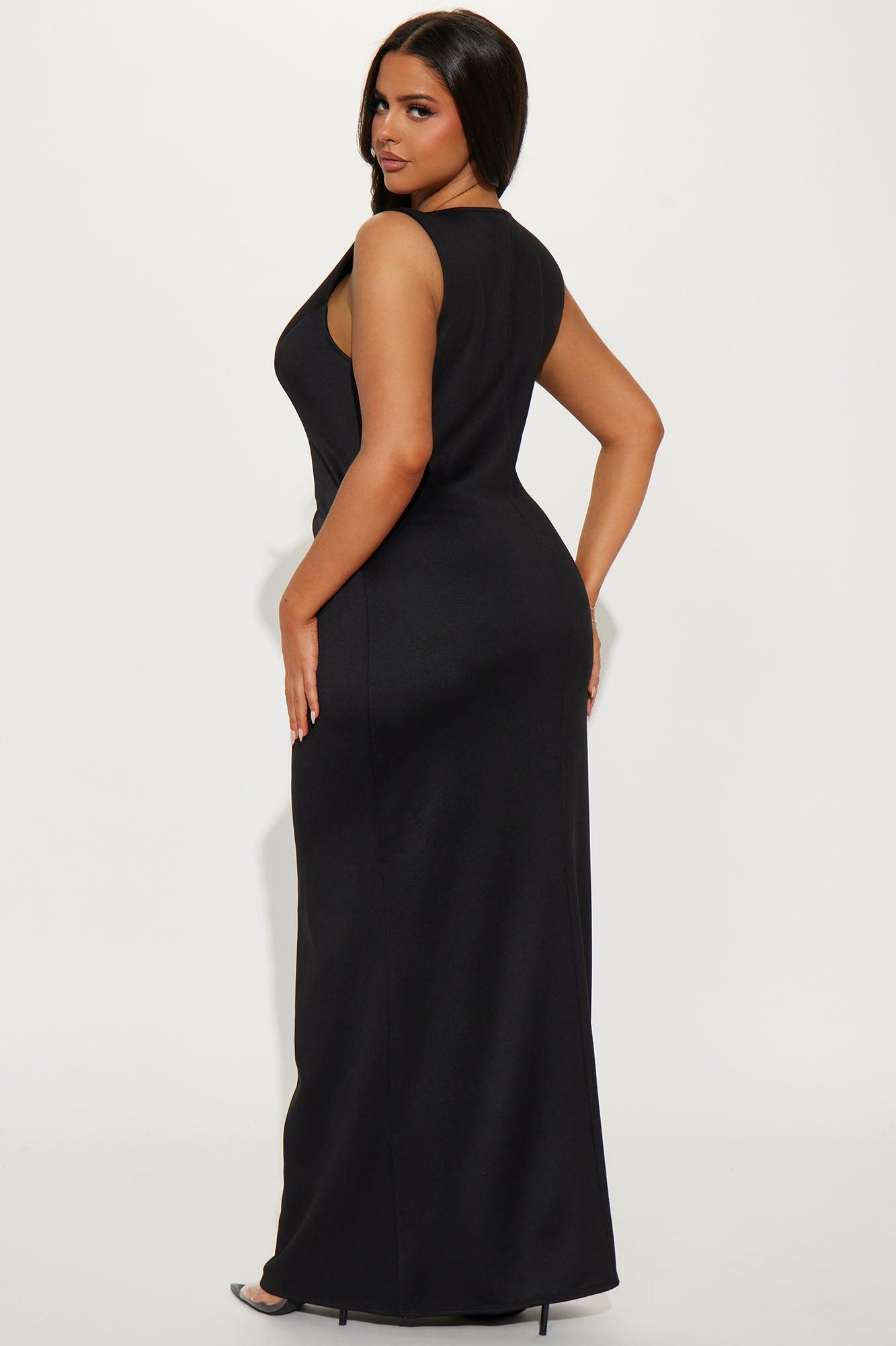 Sofia Tailored Vest Maxi Dress - Black Product Image