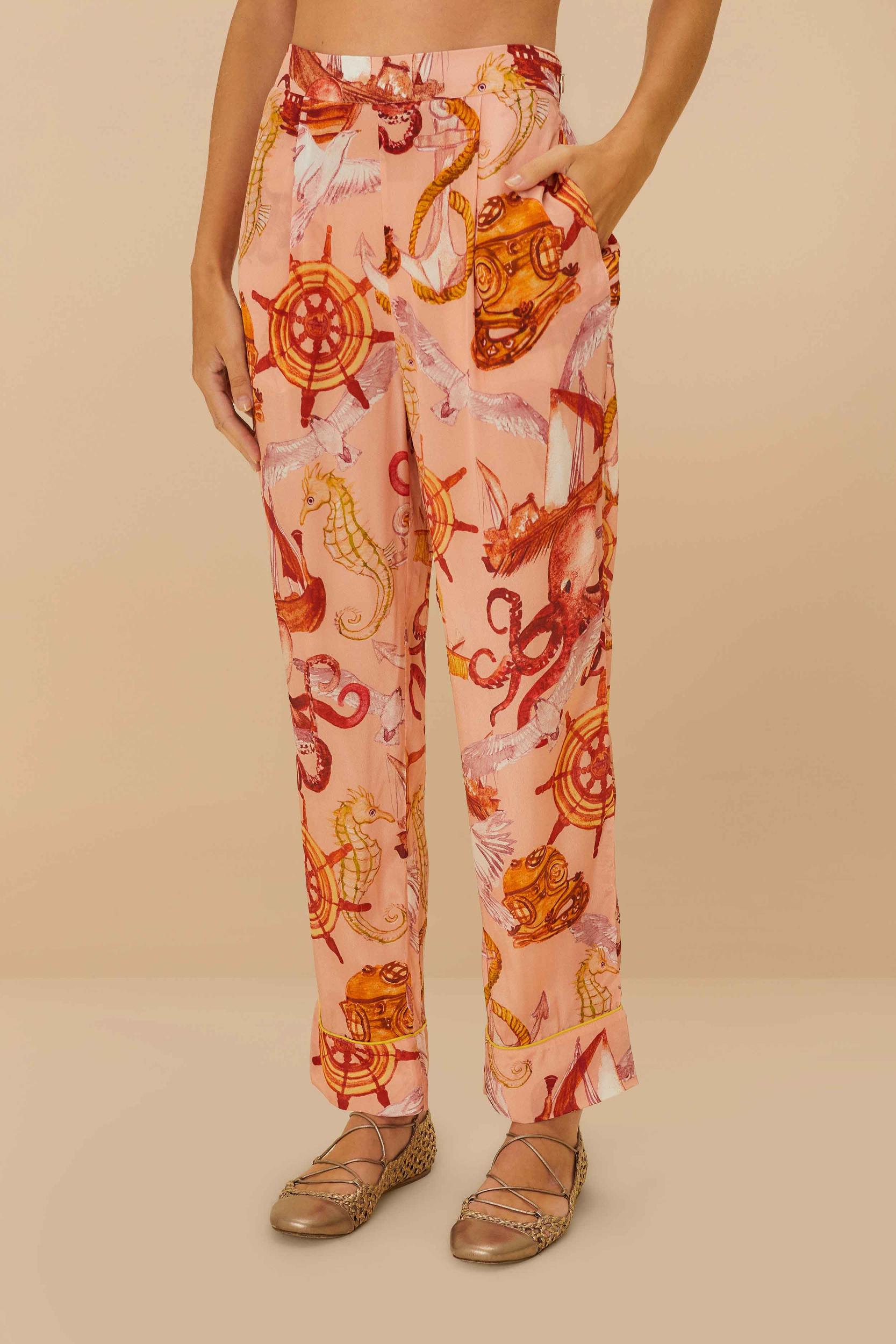 Pink Nautical Wonder Pajama Pants Product Image