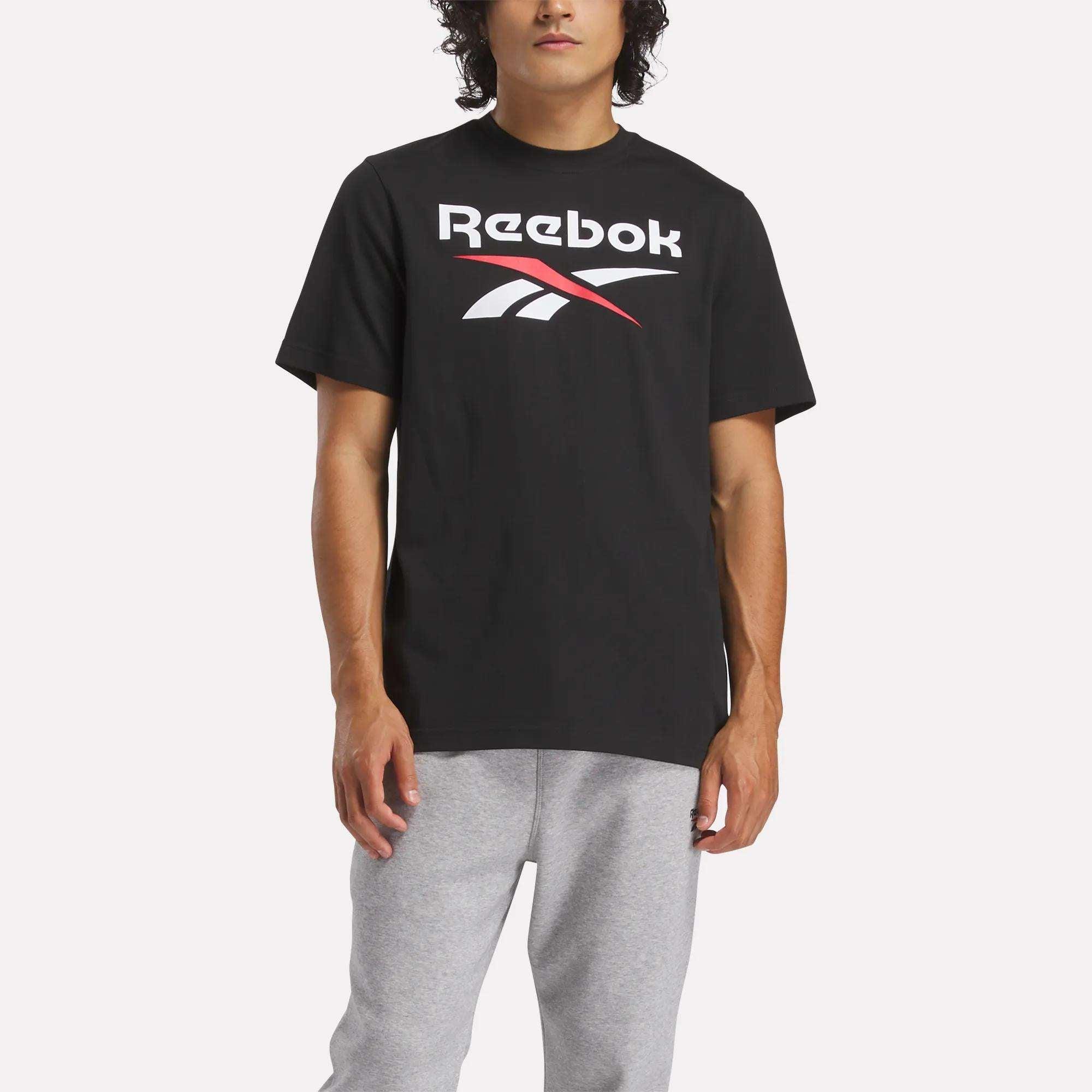 Men's Reebok Identity Big Stacked Logo T-Shirt Male Product Image