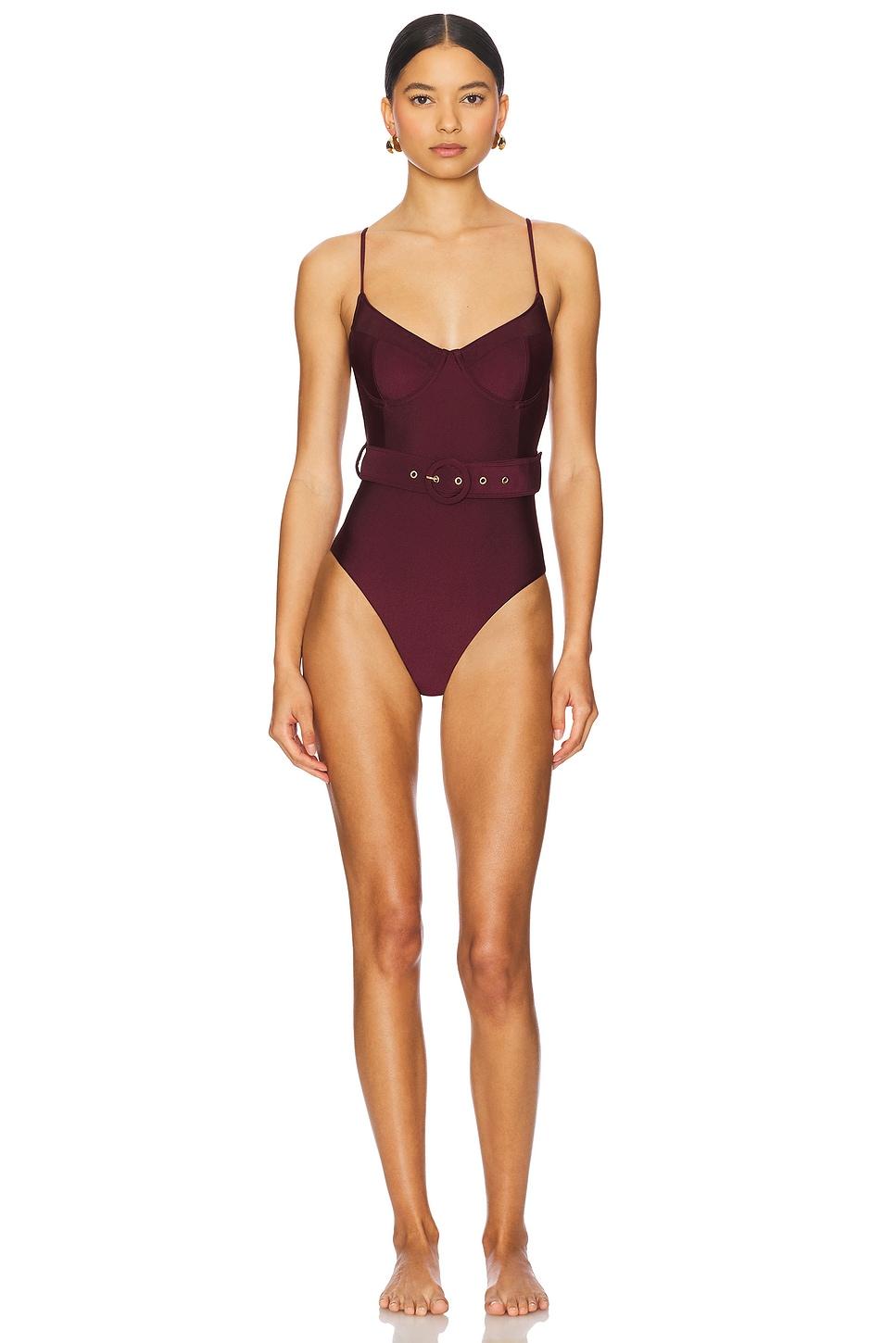 Noa Belted Bustier One Piece Swimsuit SIMKHAI Product Image