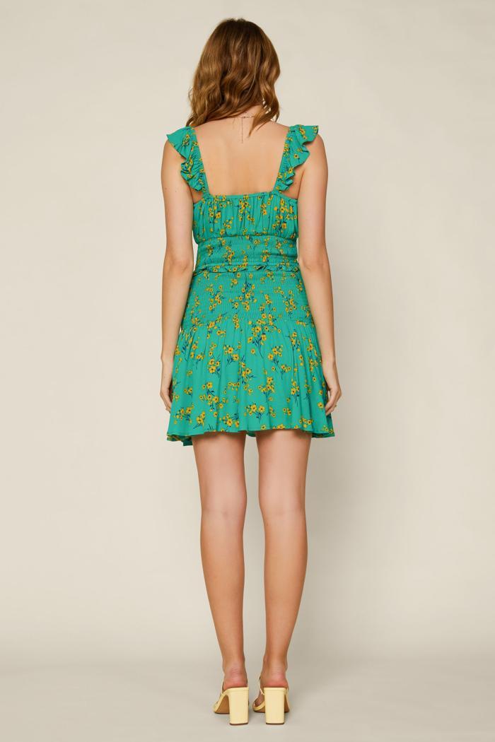 Floral Smocked Mini Dress Product Image