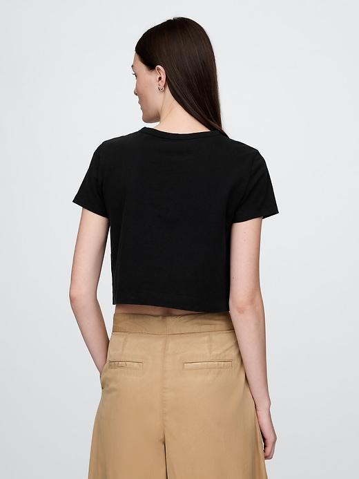 Cotton Jersey Crop T-Shirt Product Image