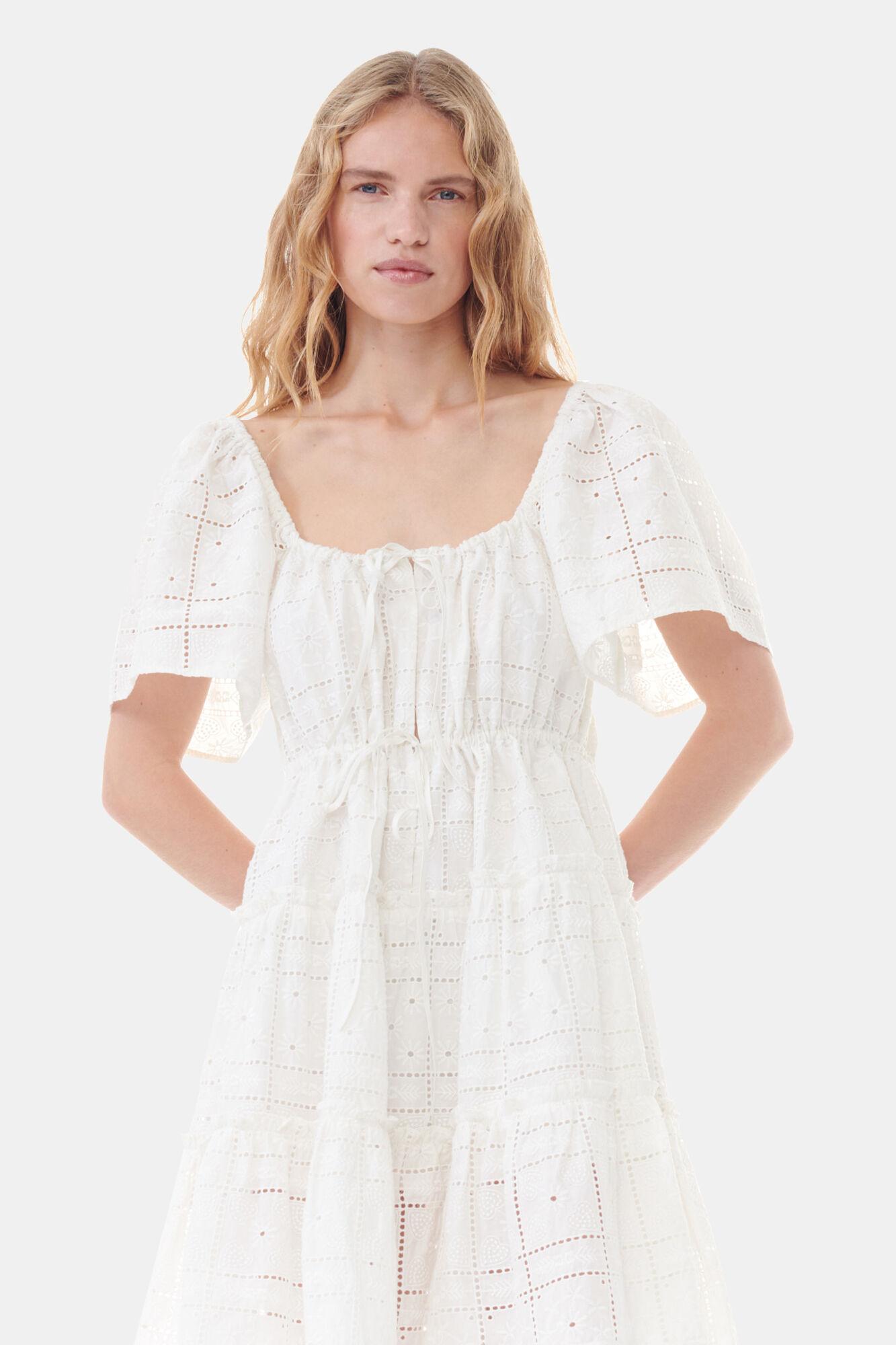 White Broderie Anglaise Layer Dress Product Image