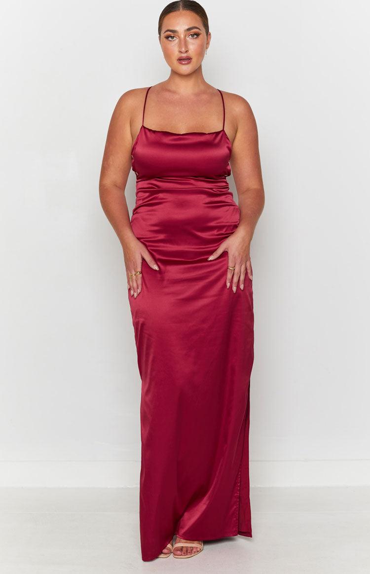 Manhattan Slip Formal Dress Wine Product Image