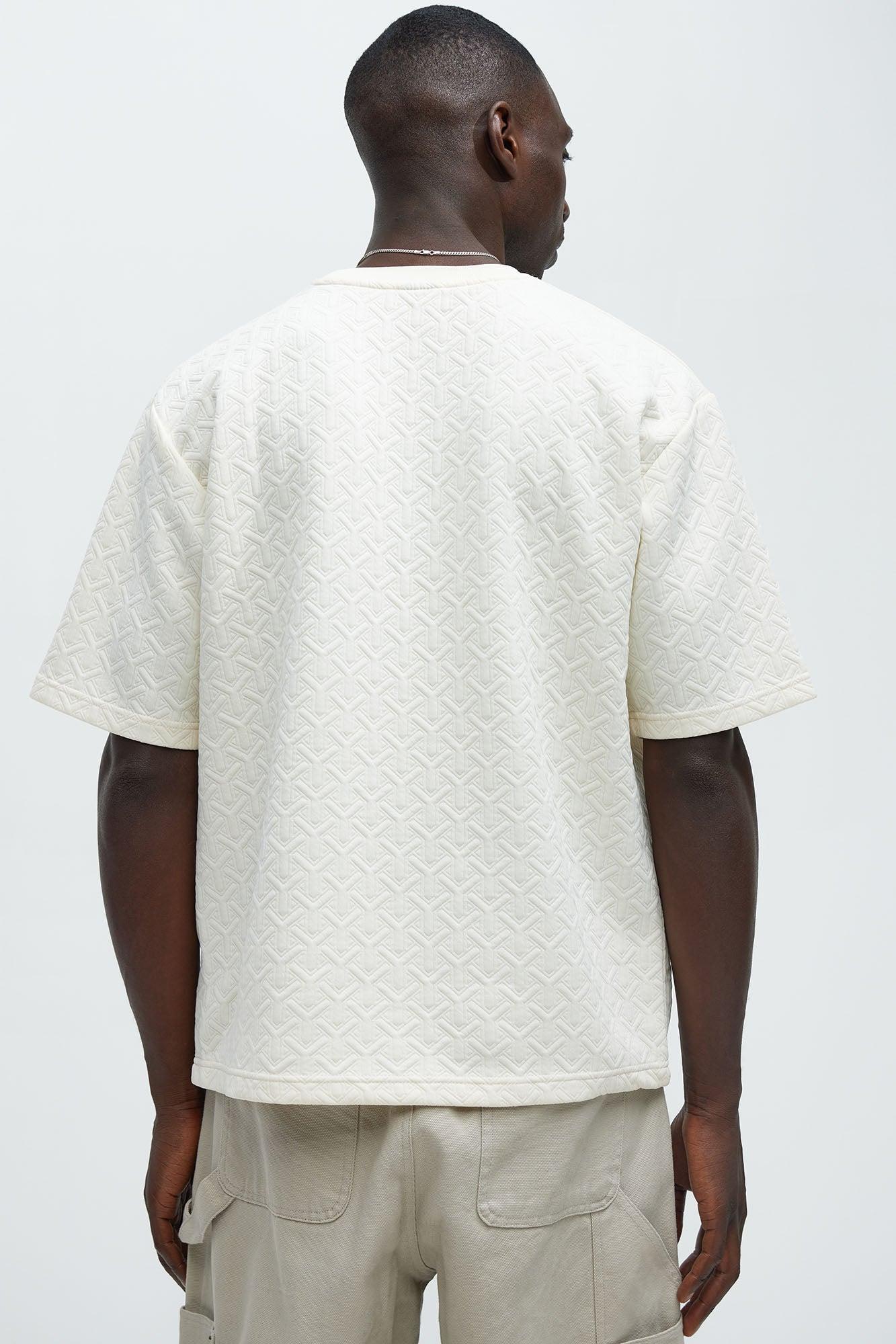 Emmanuel Textured Tee - Off White Product Image