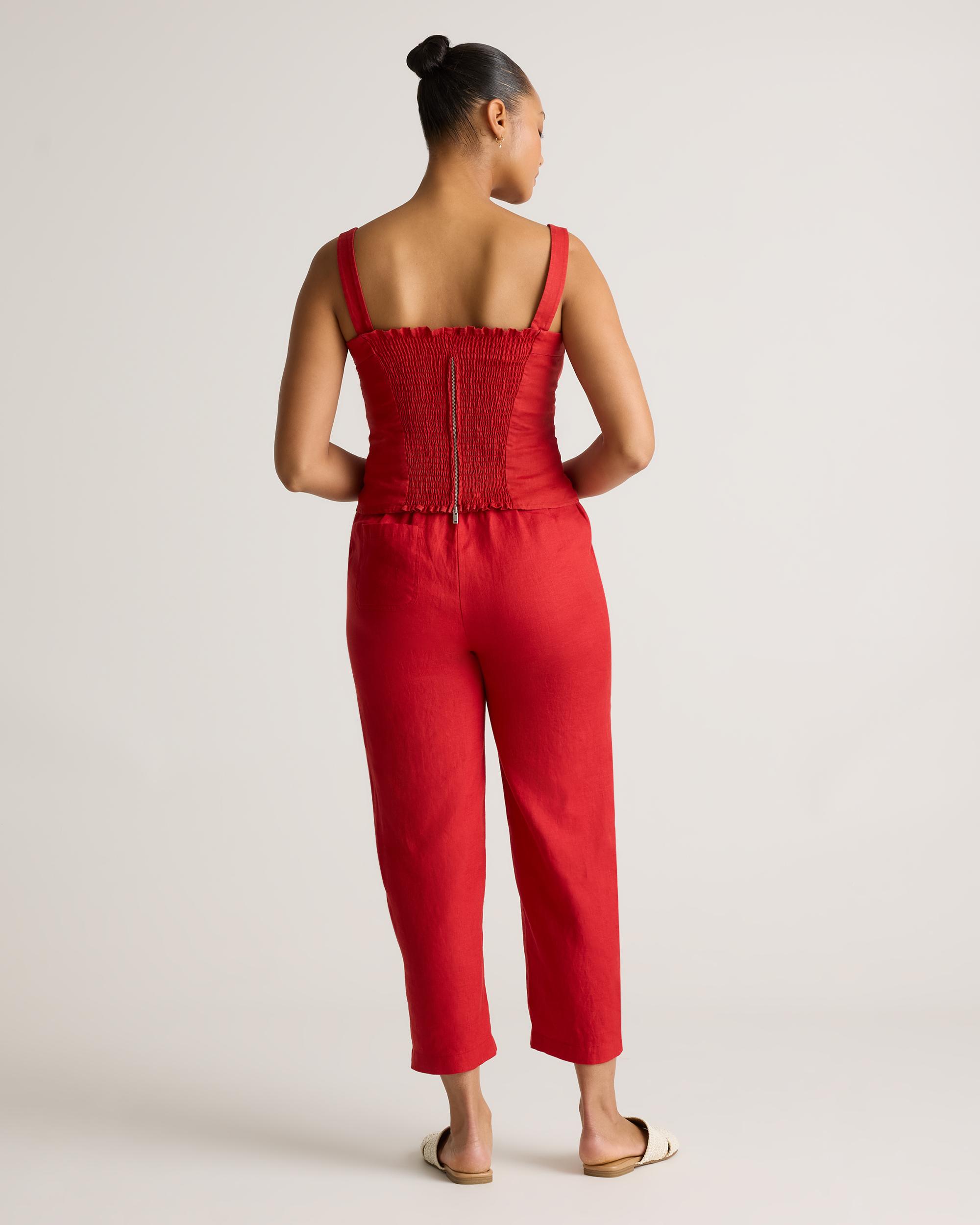 Quince | Women's 100% European Linen Fitted Tank Top Size XL Product Image